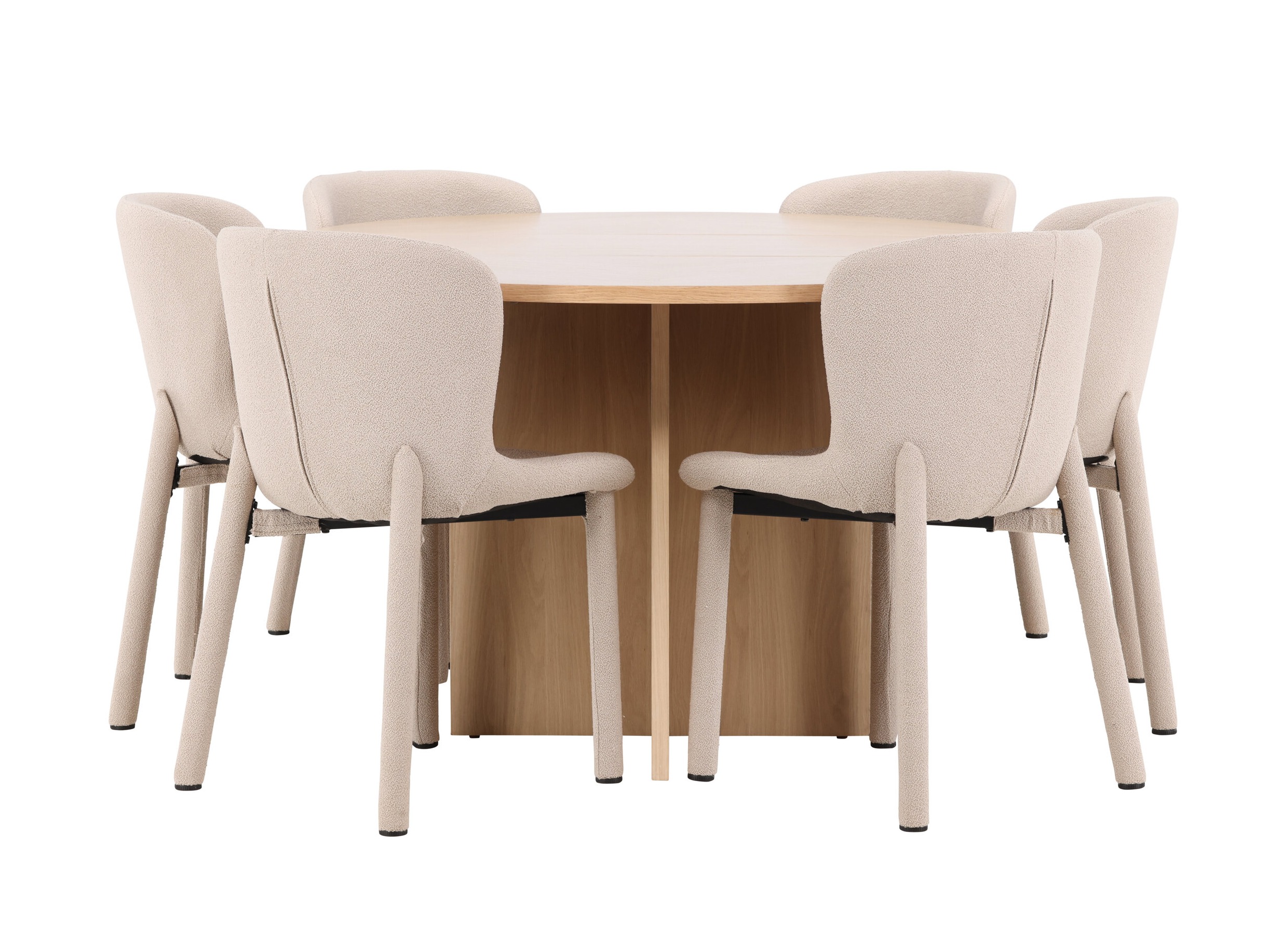 Borðstofusett Dallas 4989 (Eik)