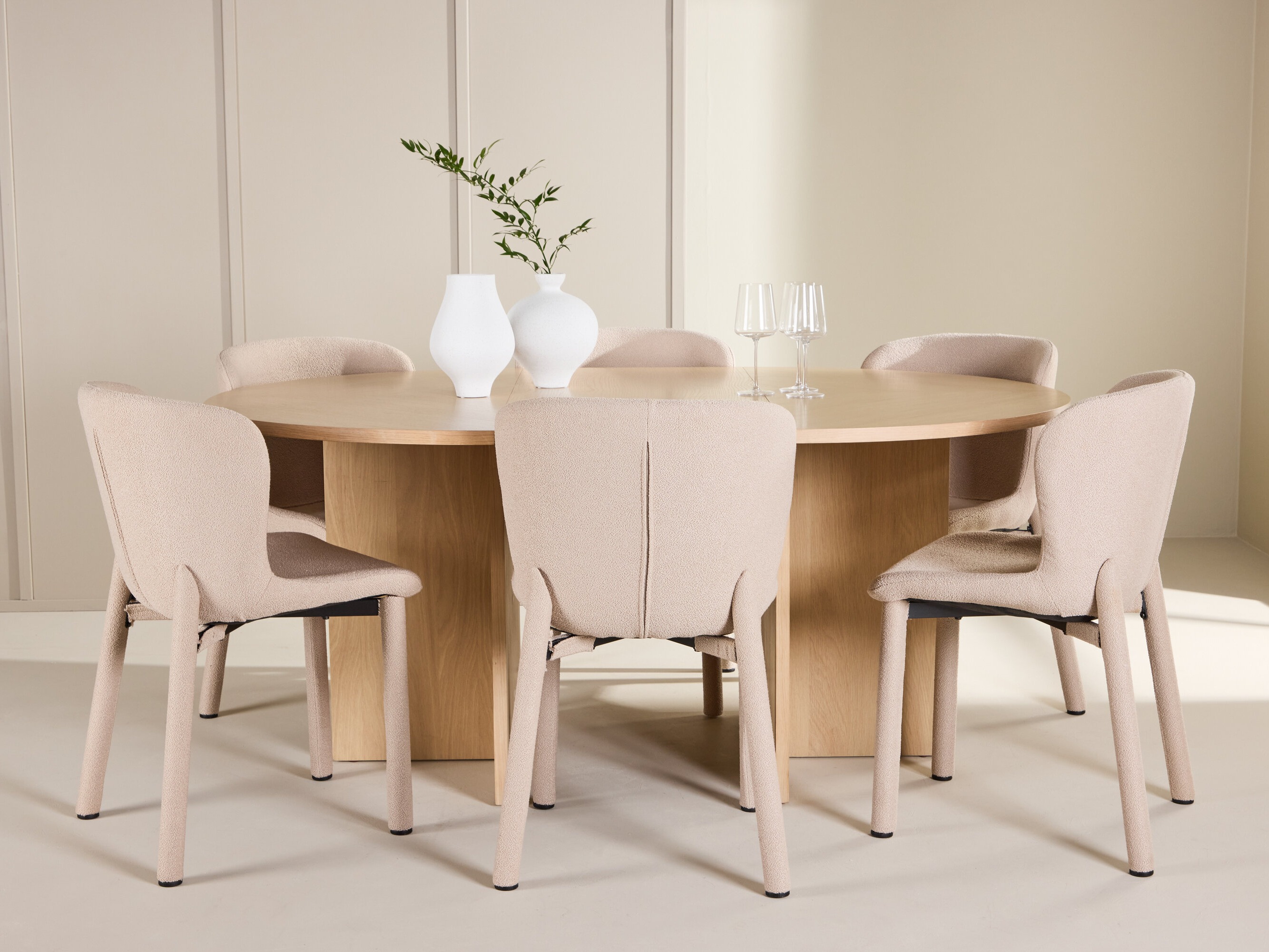 Borðstofusett Dallas 4989 (Eik)