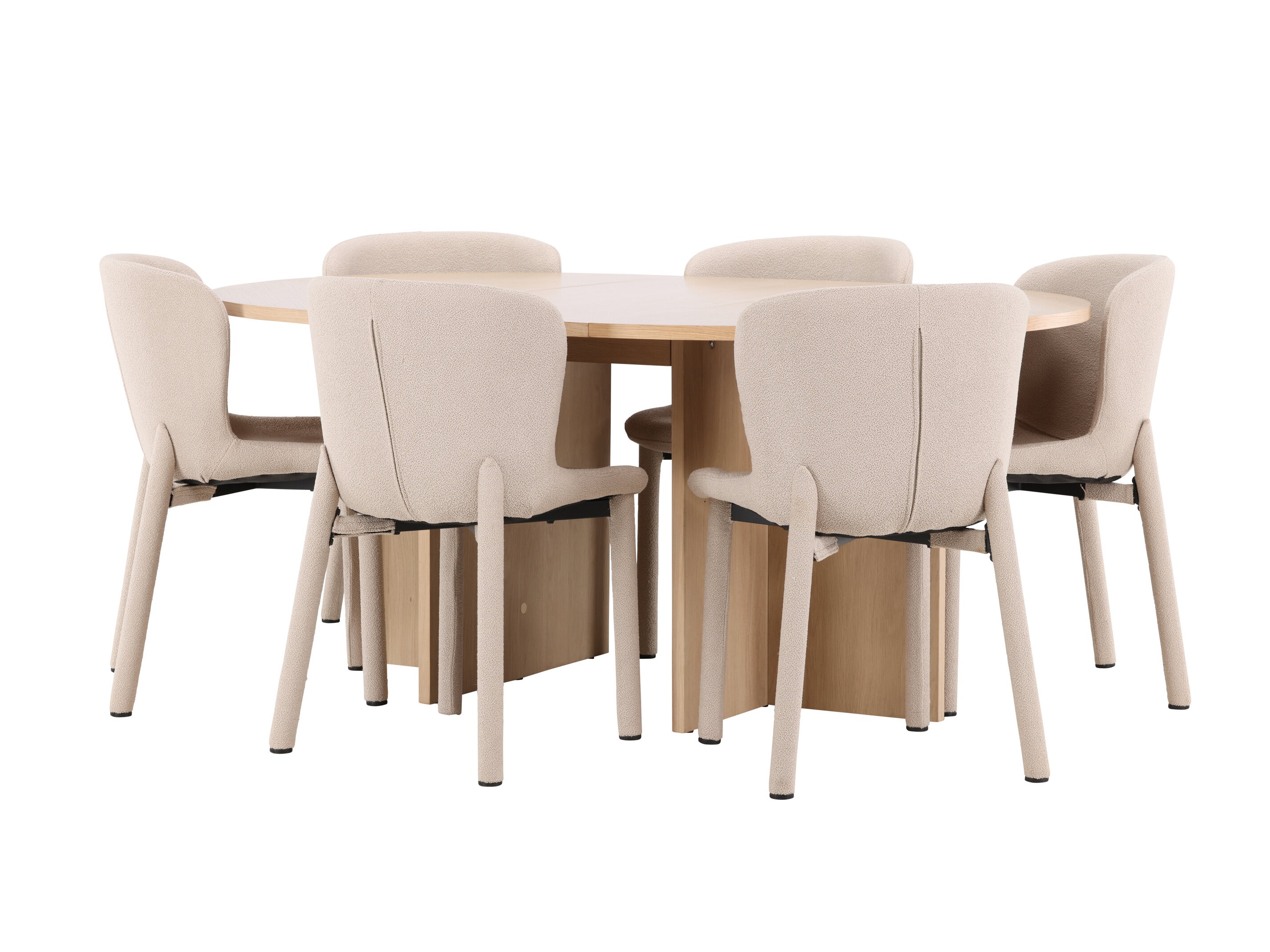 Borðstofusett Dallas 4989 (Eik)