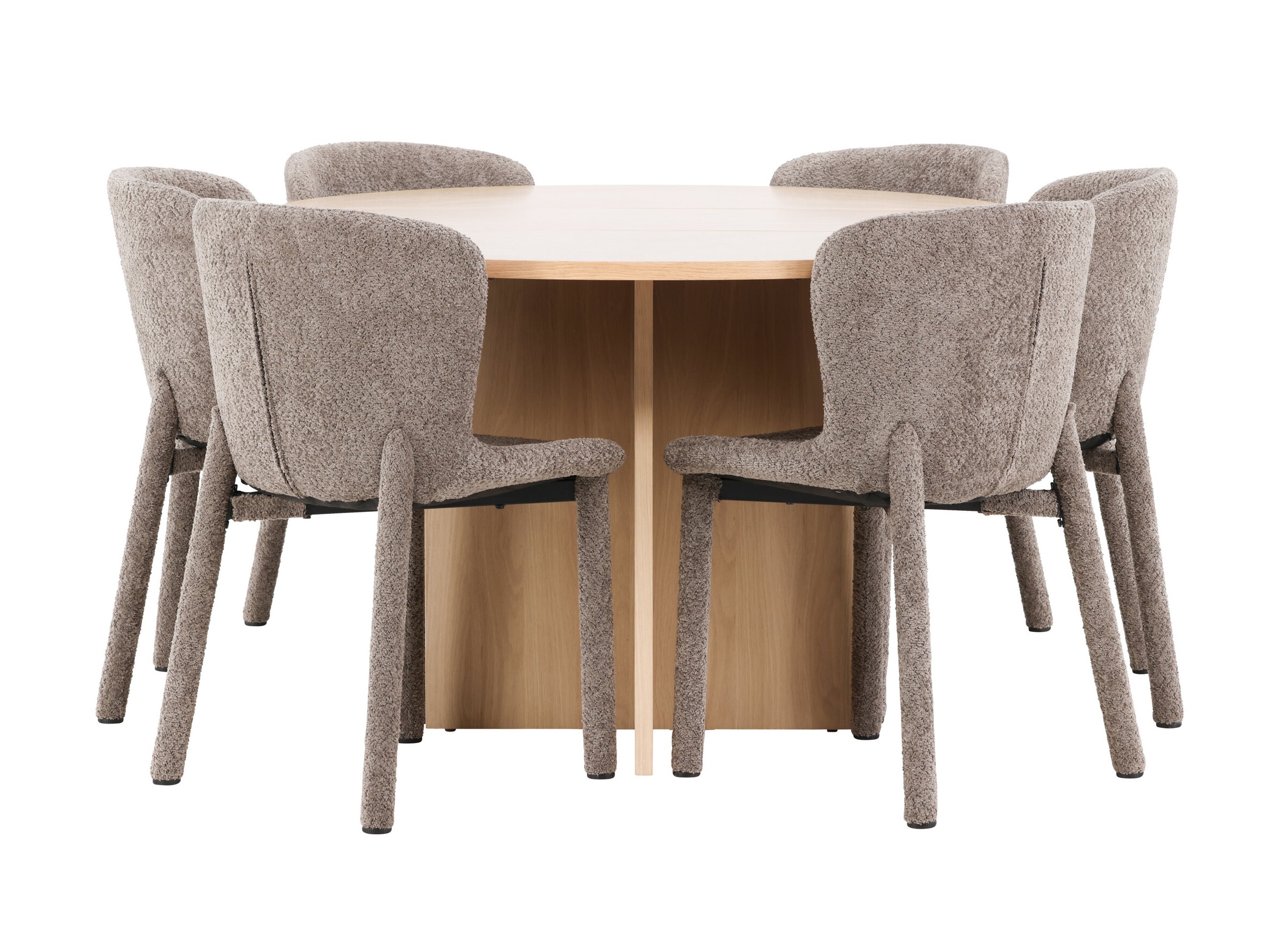Borðstofusett Dallas 4989 (Eik)