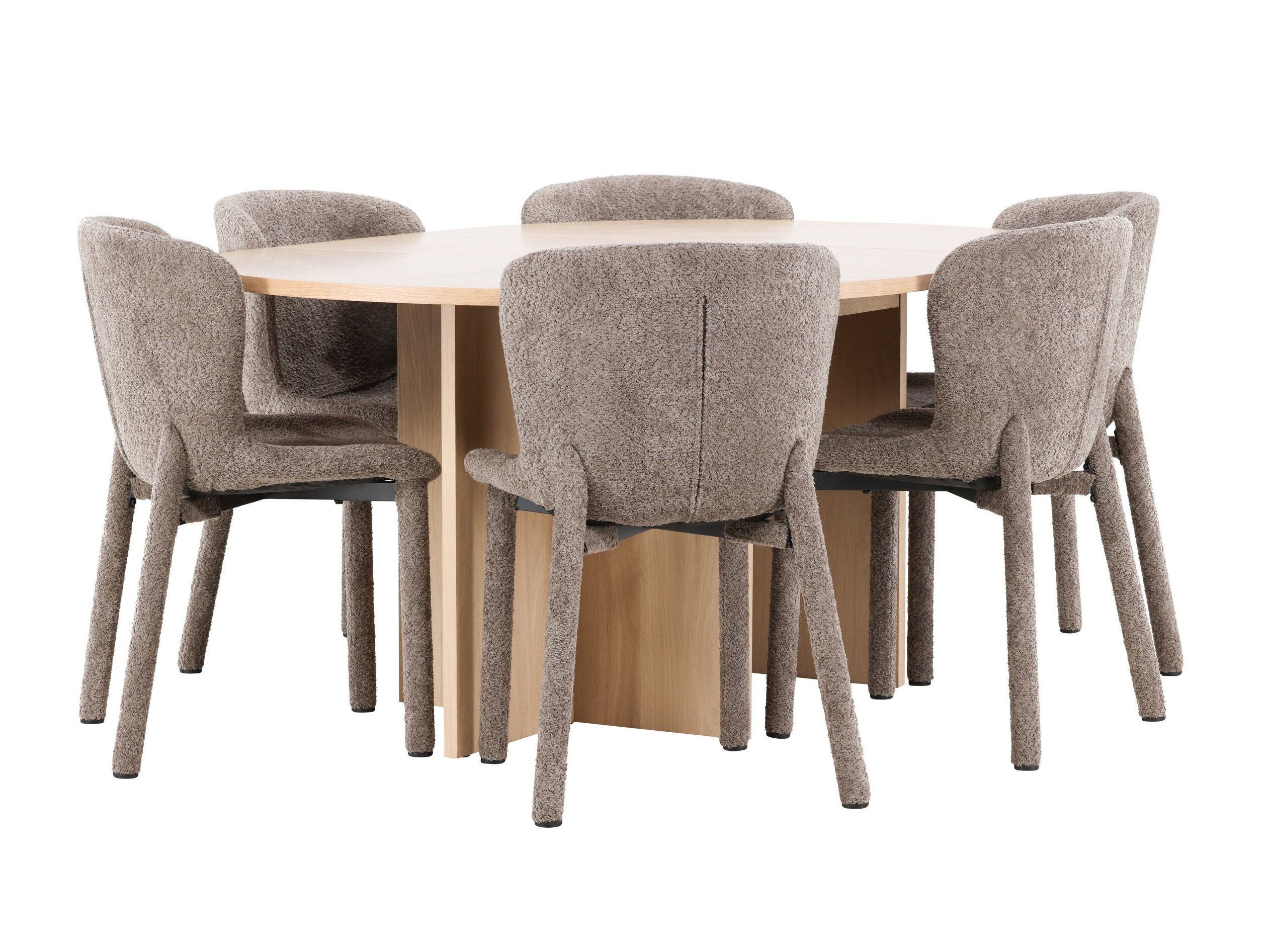 Borðstofusett Dallas 4989 (Eik)