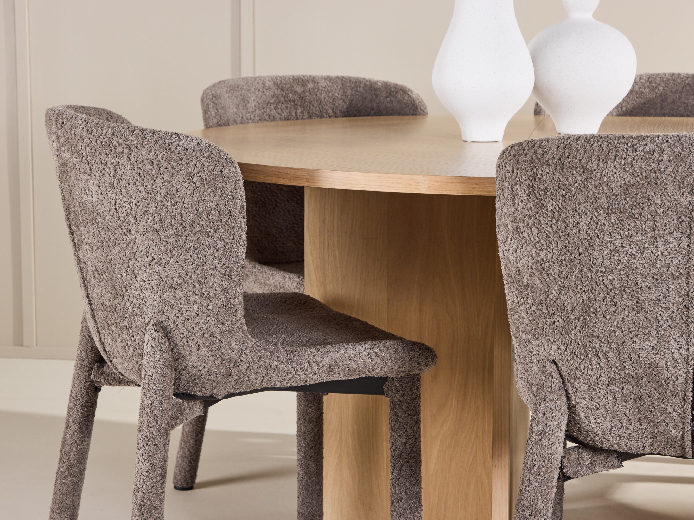 Borðstofusett Dallas 4989 (Eik)