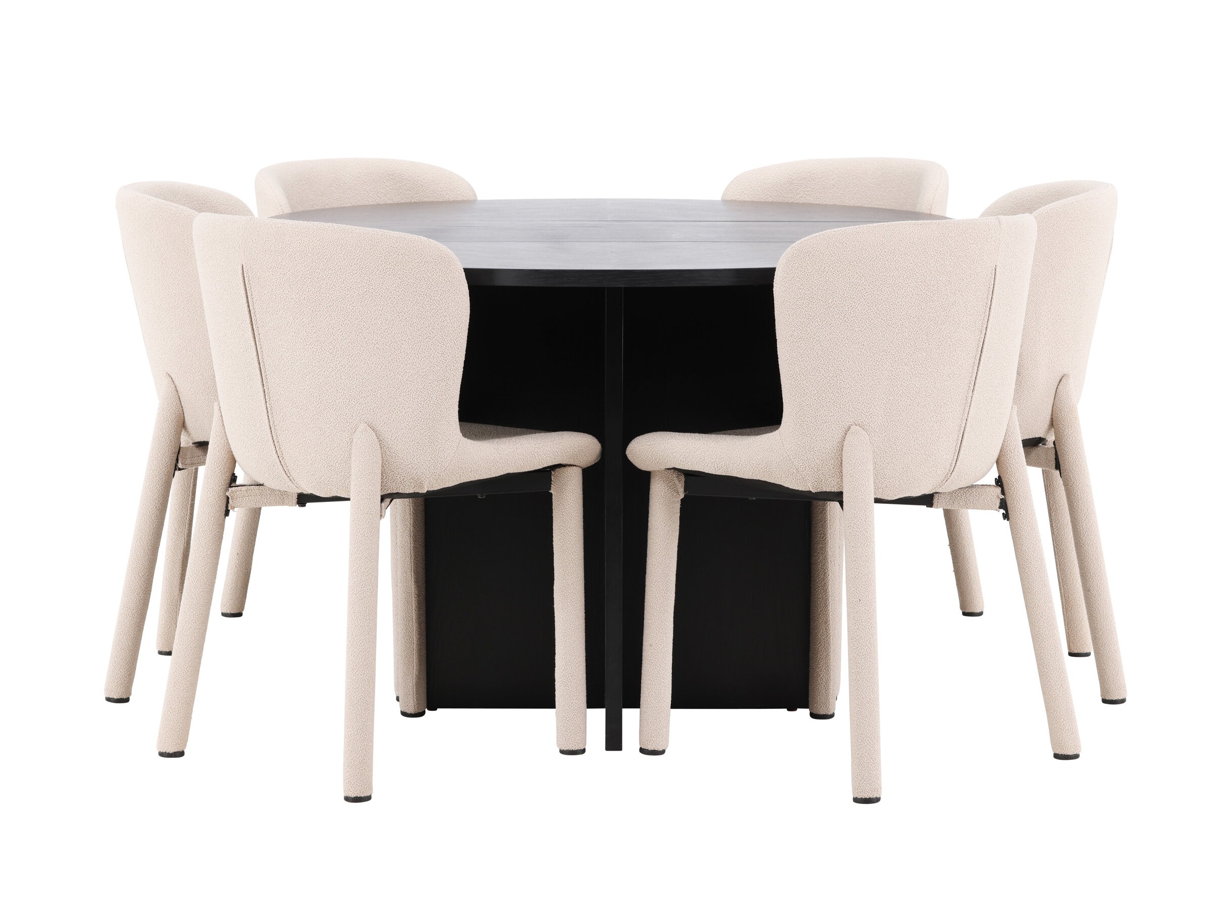Borðstofusett Dallas 4989 (Svartur)