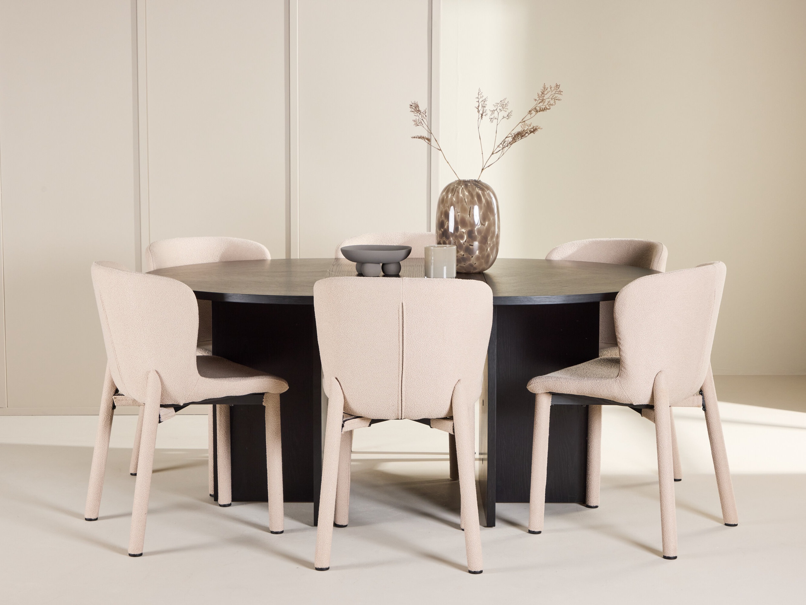 Borðstofusett Dallas 4989 (Svartur)