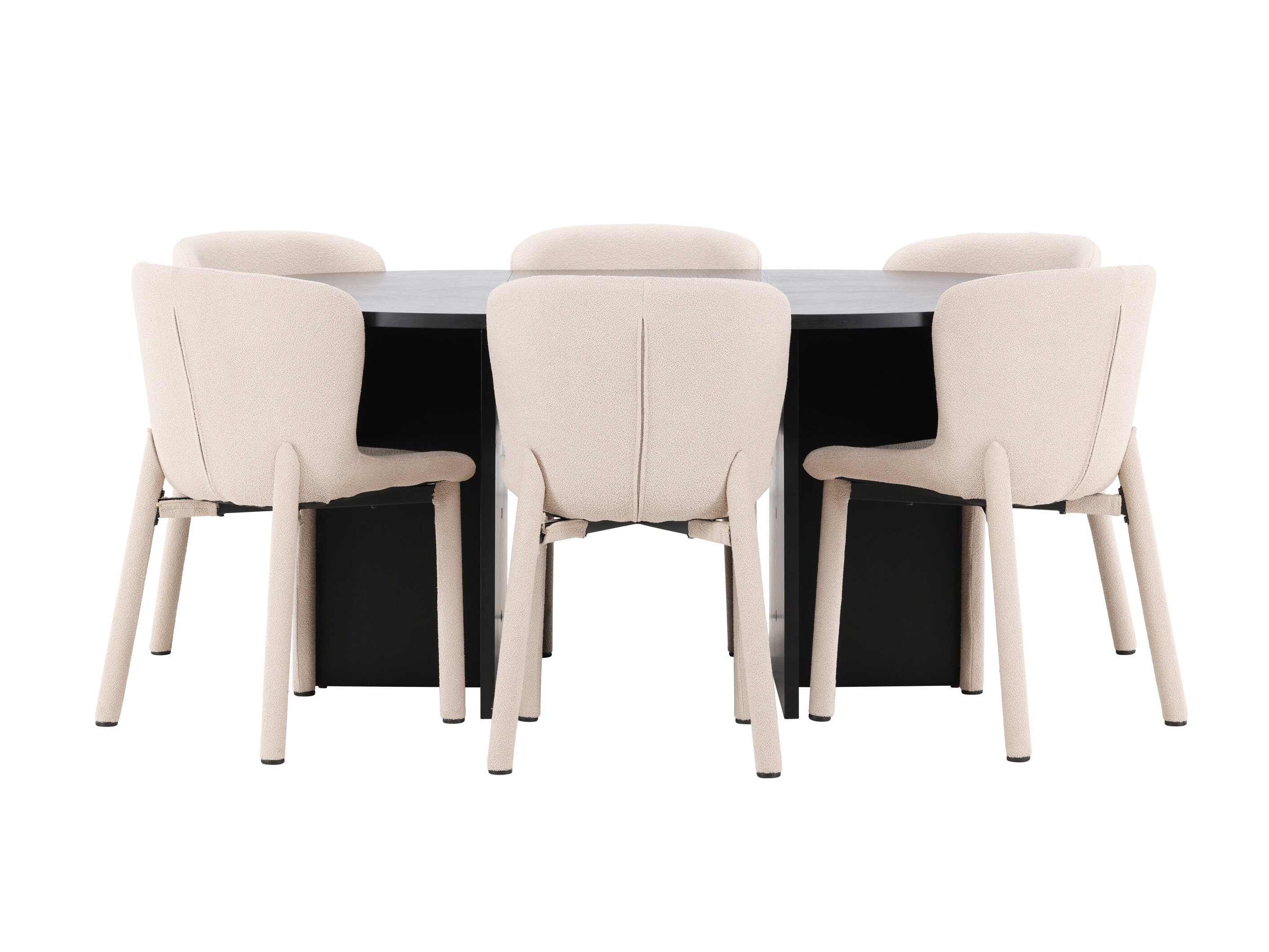 Borðstofusett Dallas 4989 (Svartur)