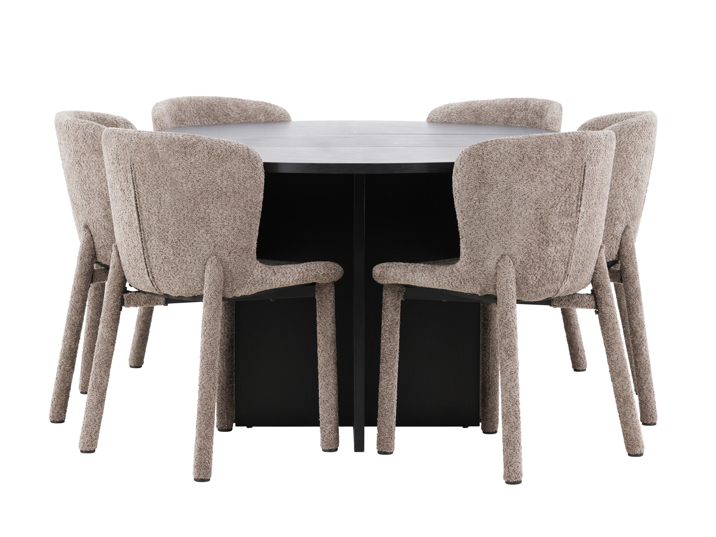 Borðstofusett Dallas 4989 (Svartur)