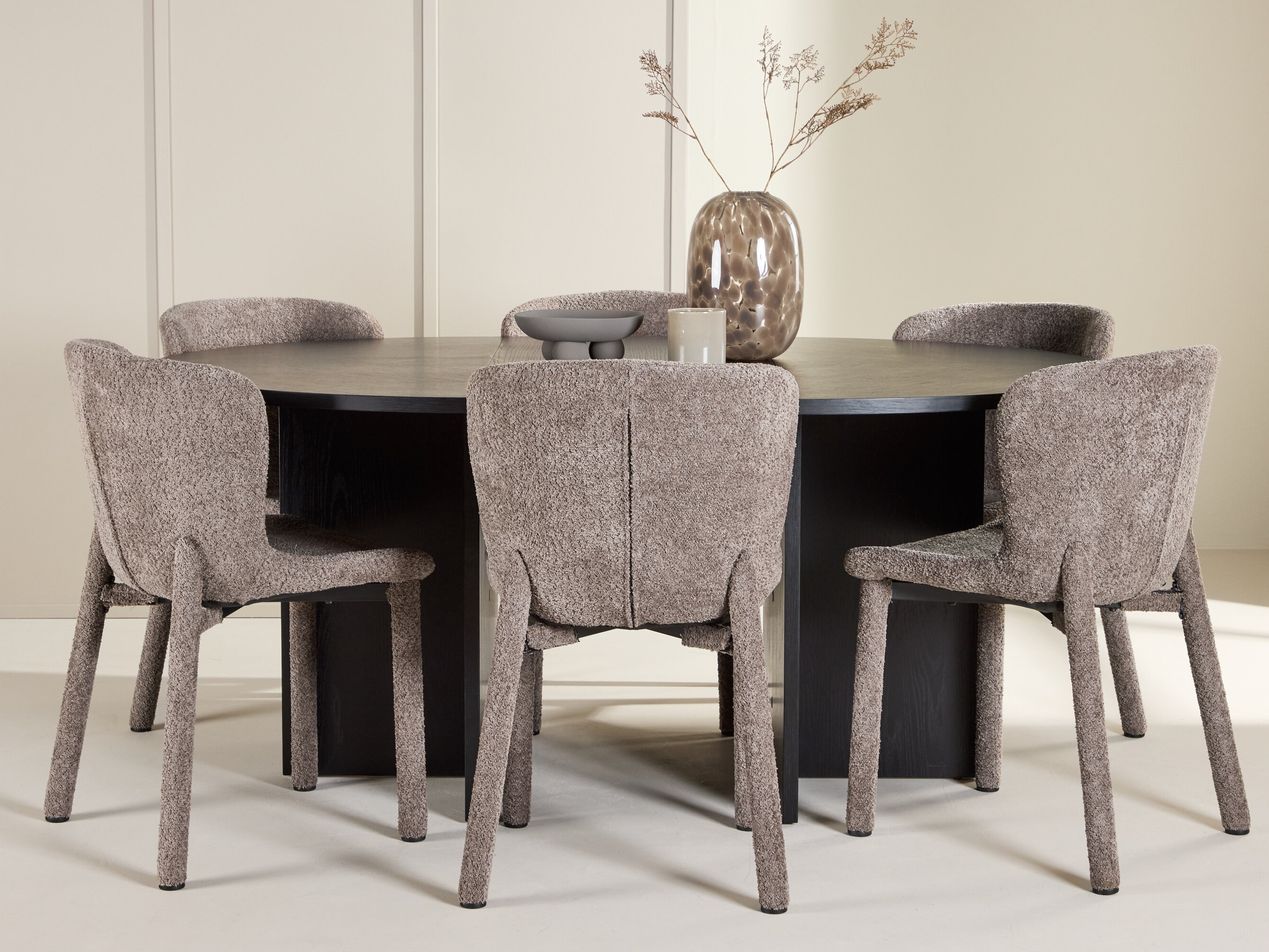 Borðstofusett Dallas 4989 (Svartur)