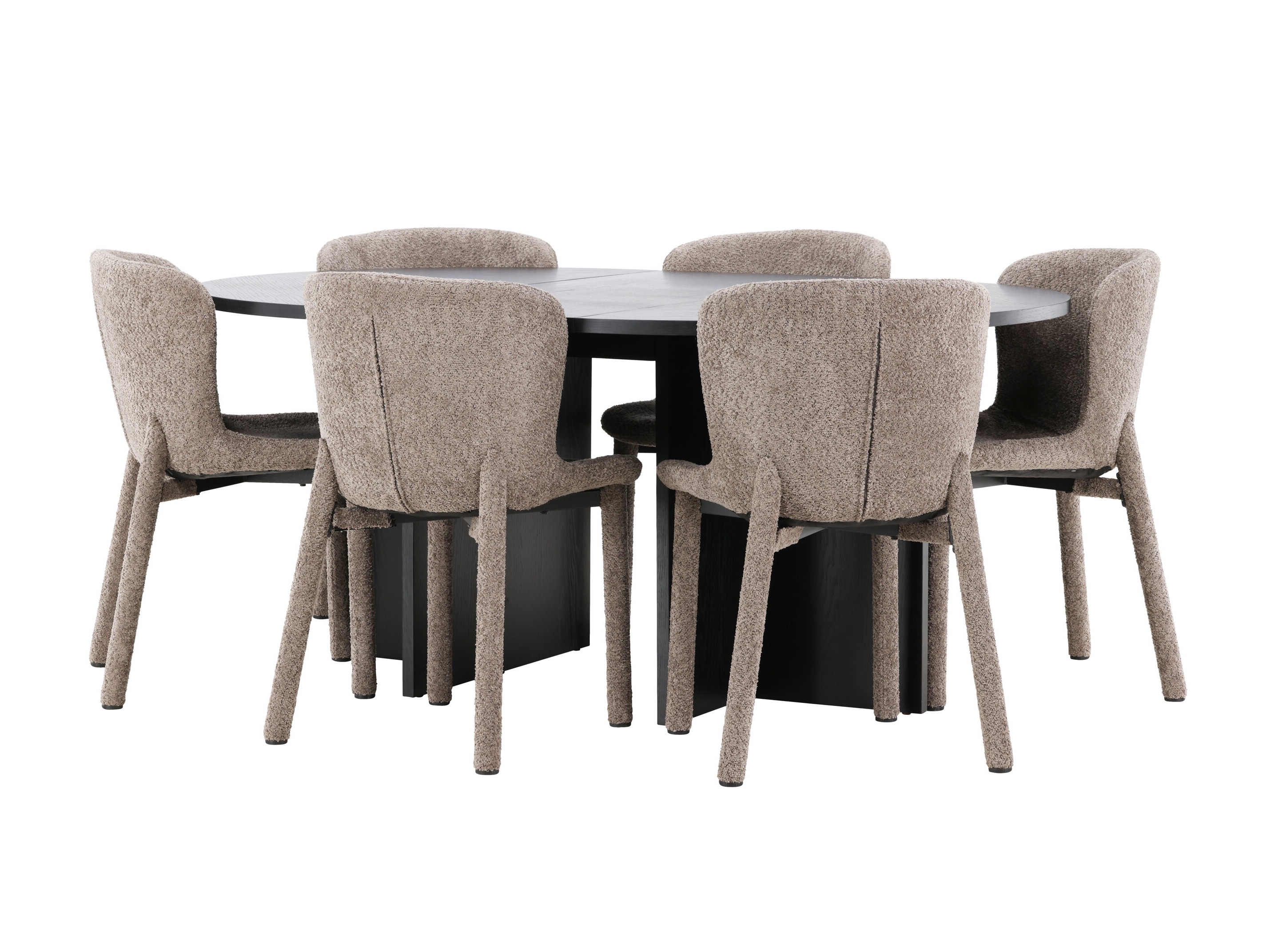 Borðstofusett Dallas 4989 (Svartur)