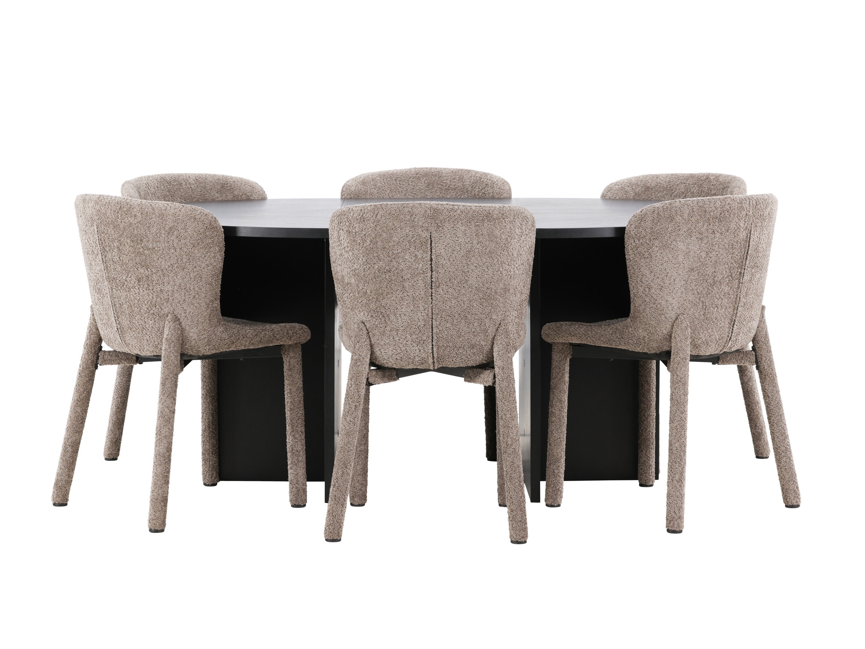 Borðstofusett Dallas 4989 (Svartur)