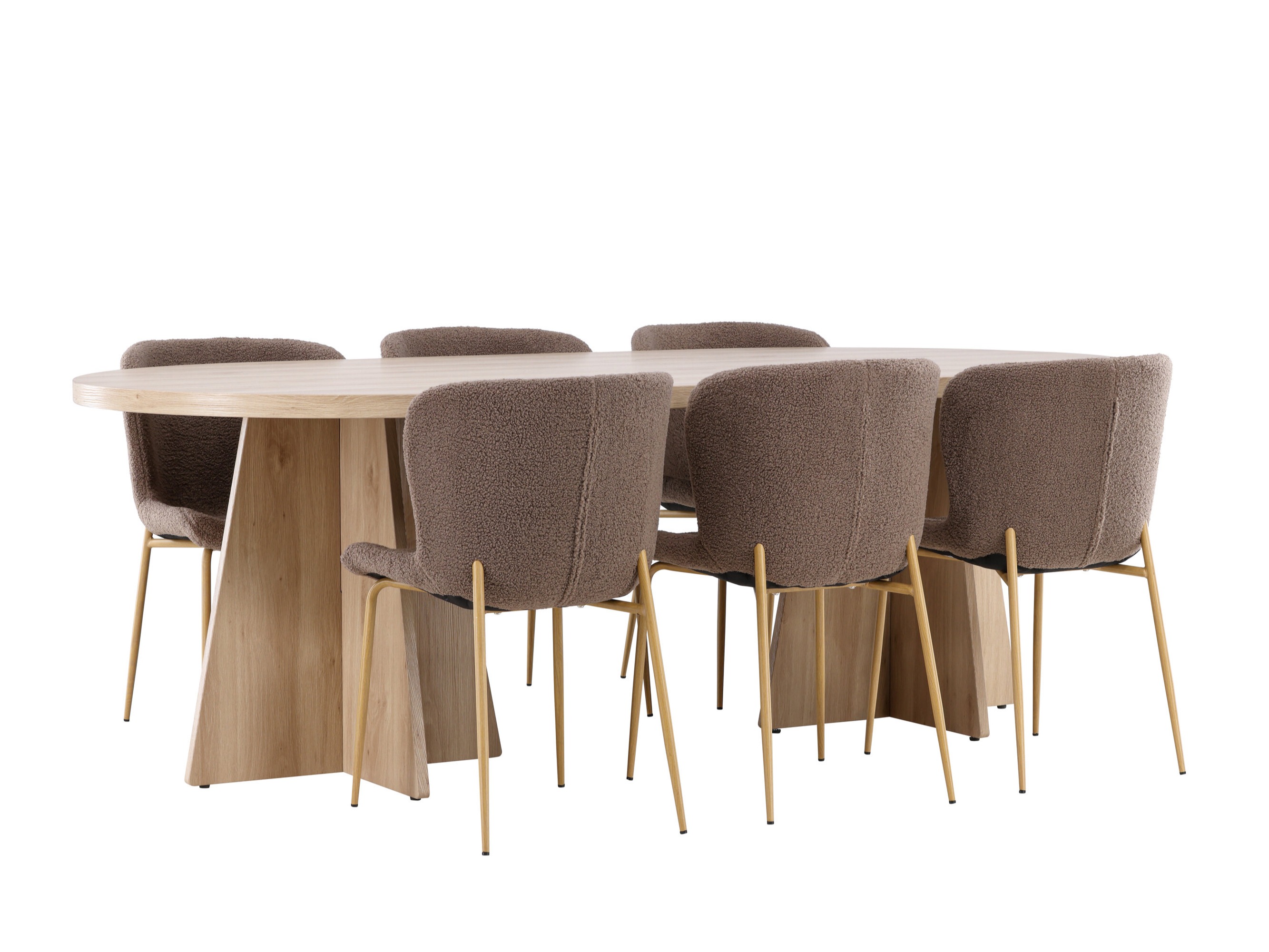 Borðstofusett Dallas 4990 (Brúnn)
