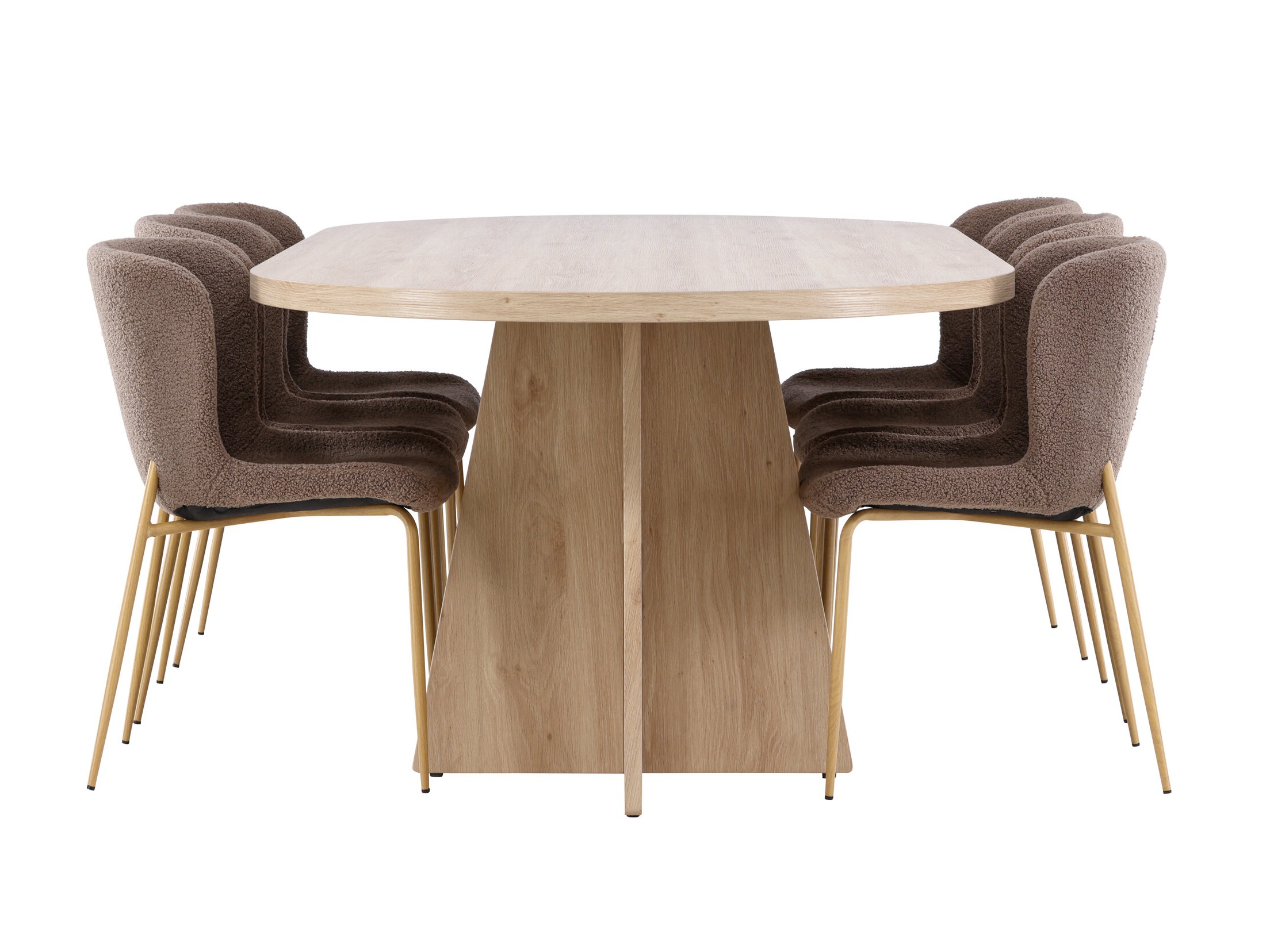Borðstofusett Dallas 4990 (Brúnn)