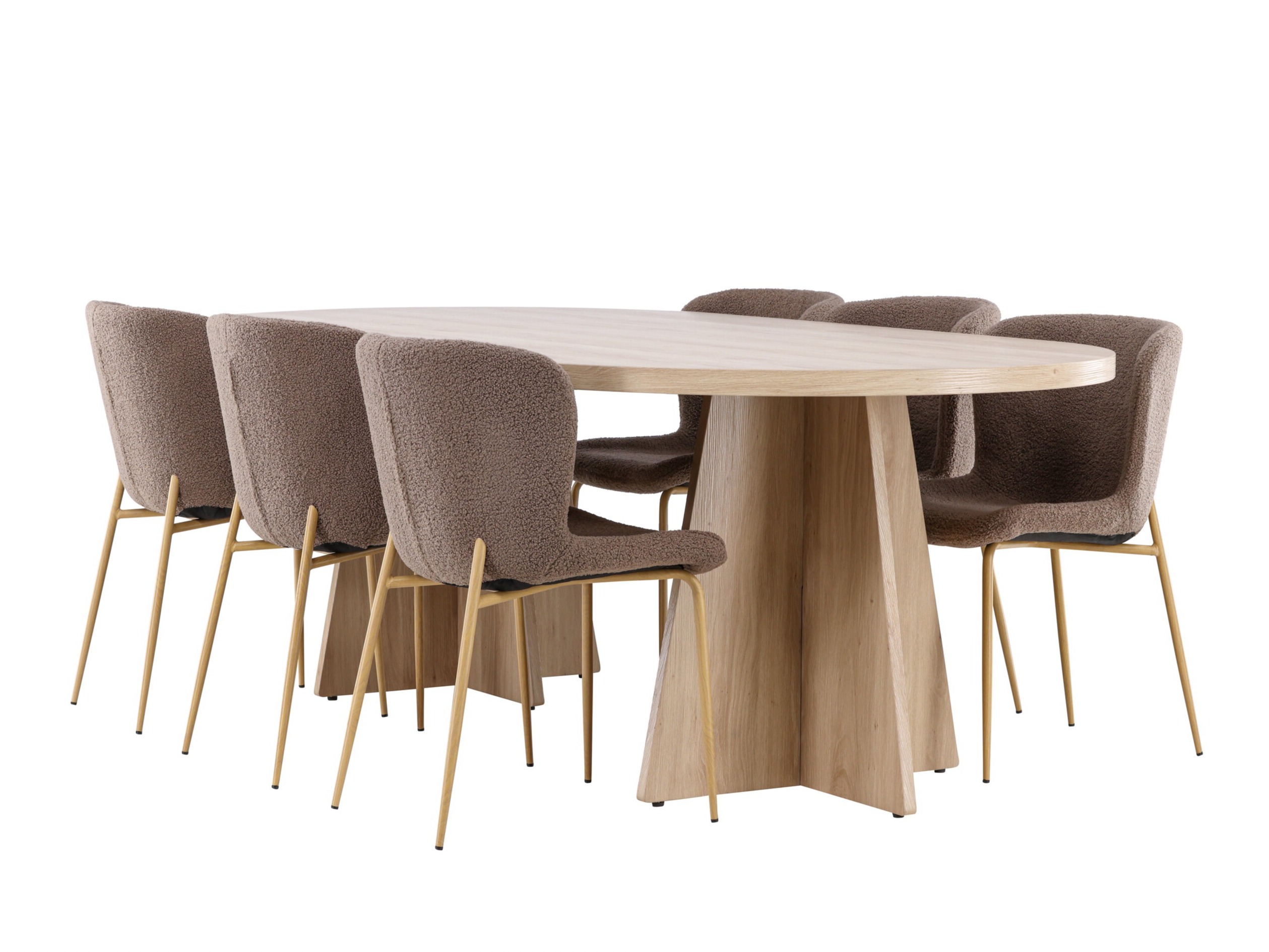 Borðstofusett Dallas 4990 (Brúnn)