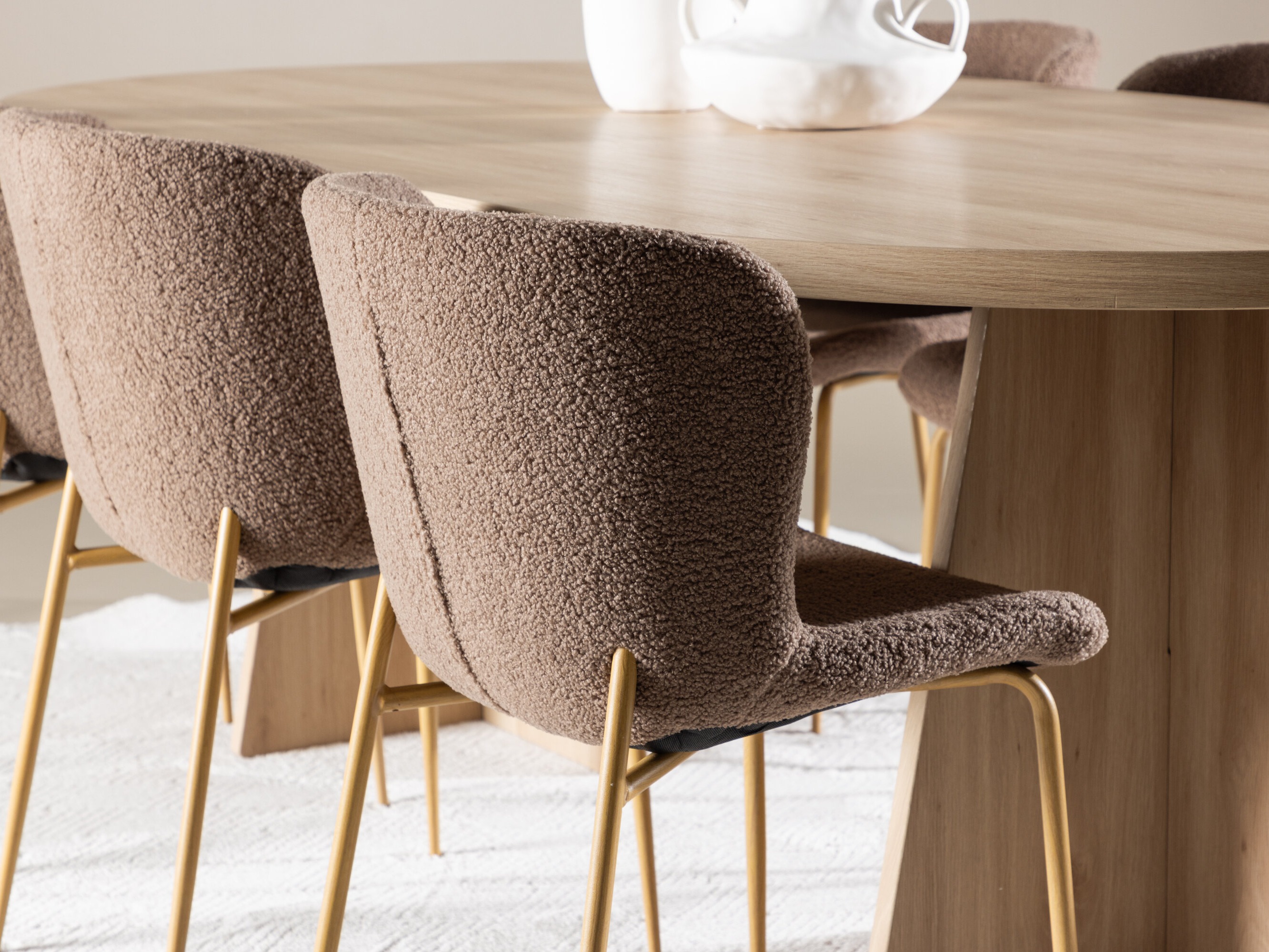 Borðstofusett Dallas 4990 (Brúnn)