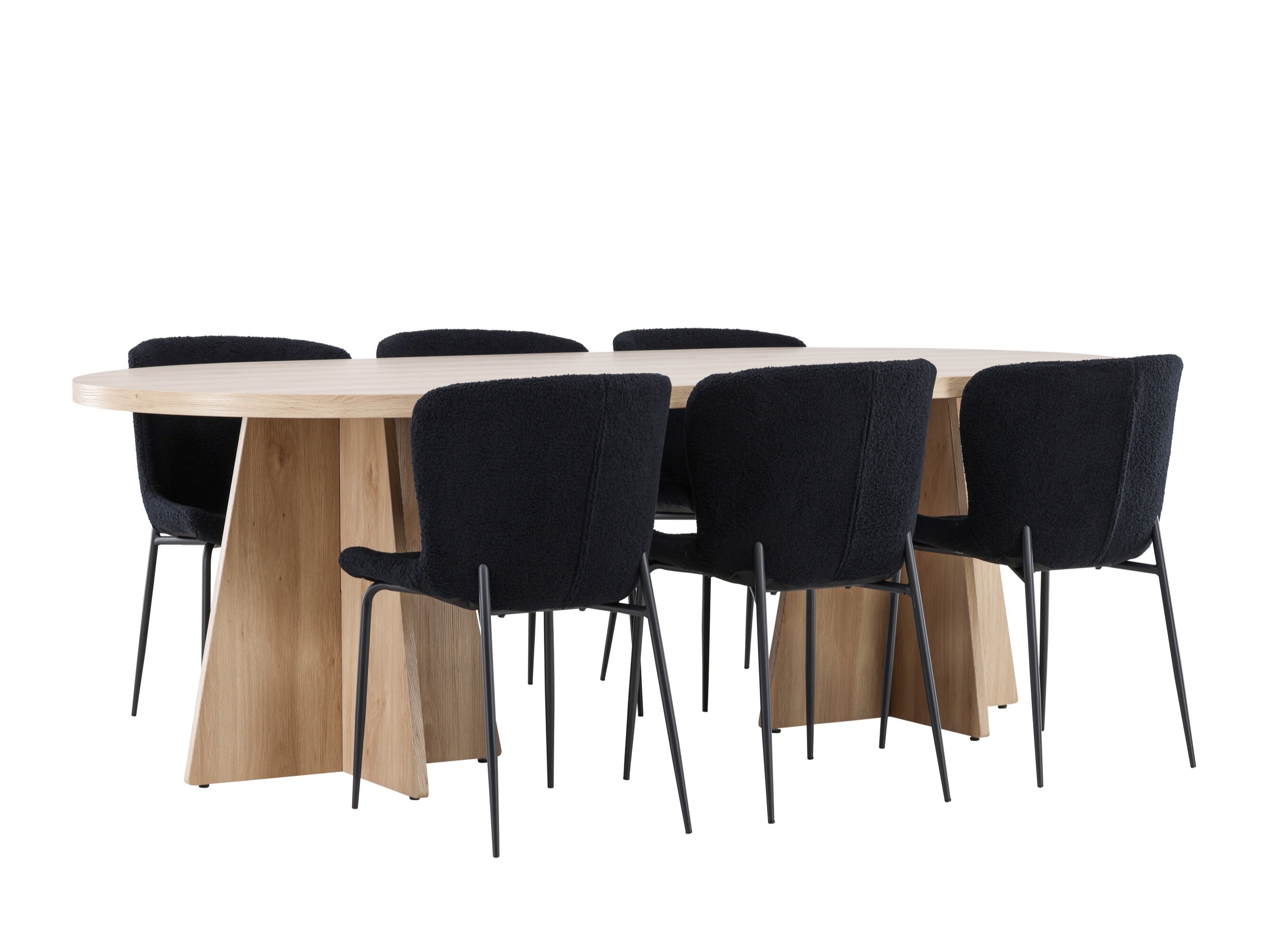 Borðstofusett Dallas 4990 (Svartur)