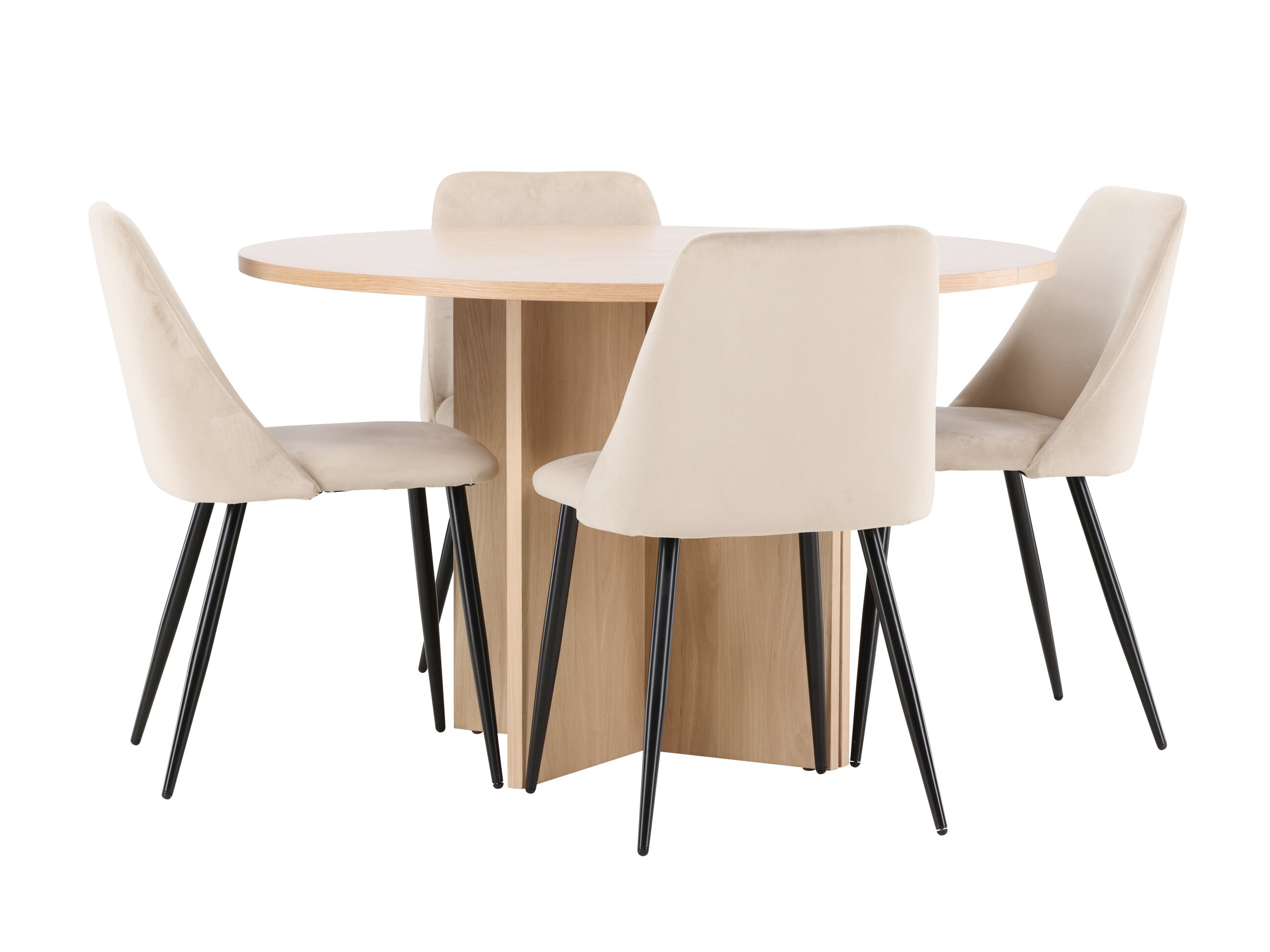 Borðstofusett Dallas 4991 (Eik)
