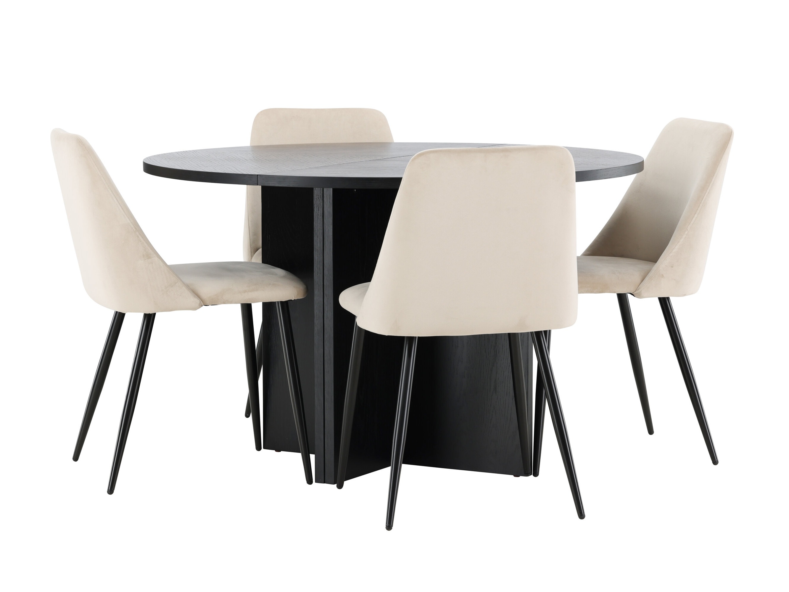 Borðstofusett Dallas 4991 (Svartur)