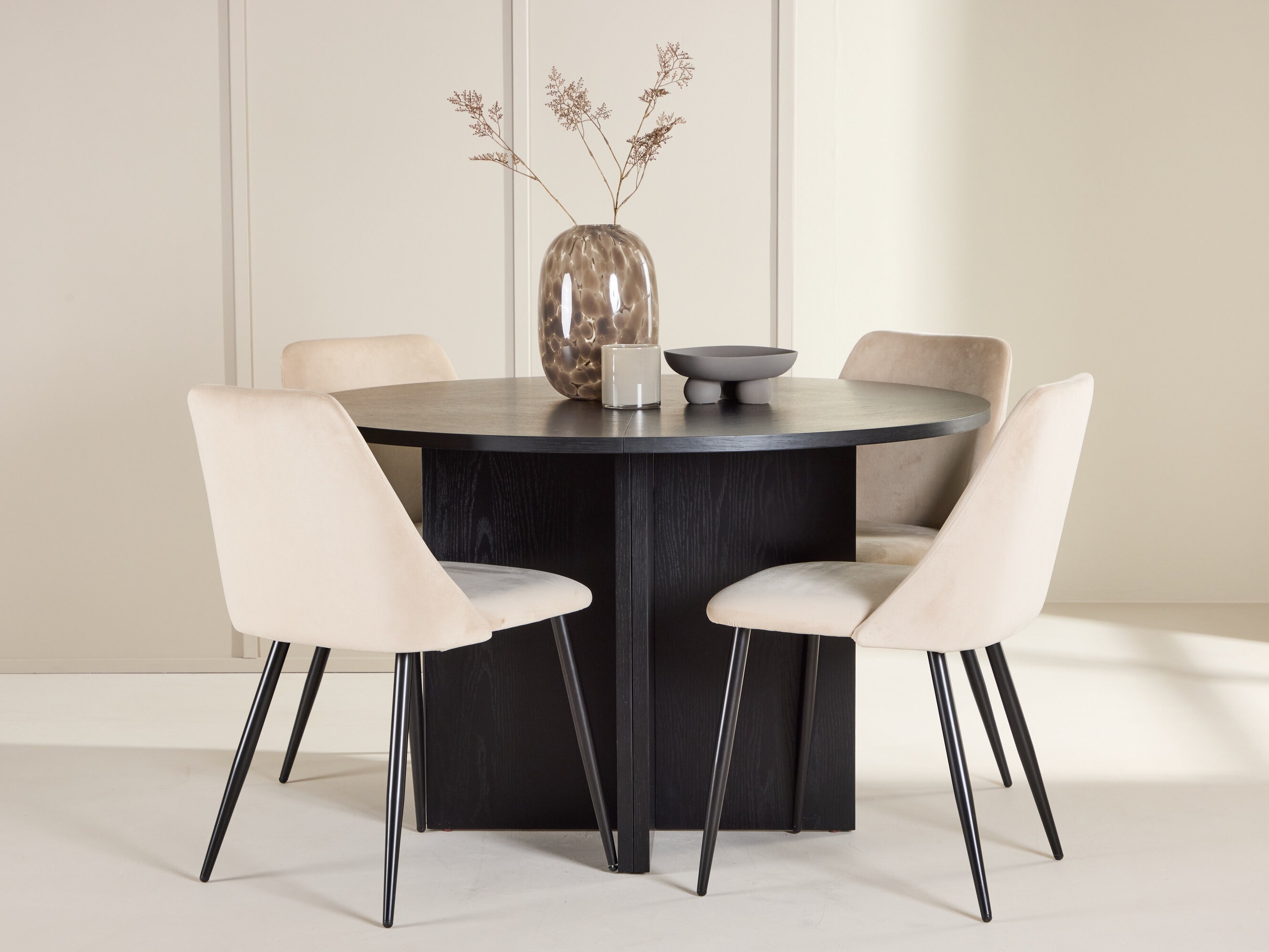 Borðstofusett Dallas 4991 (Svartur)