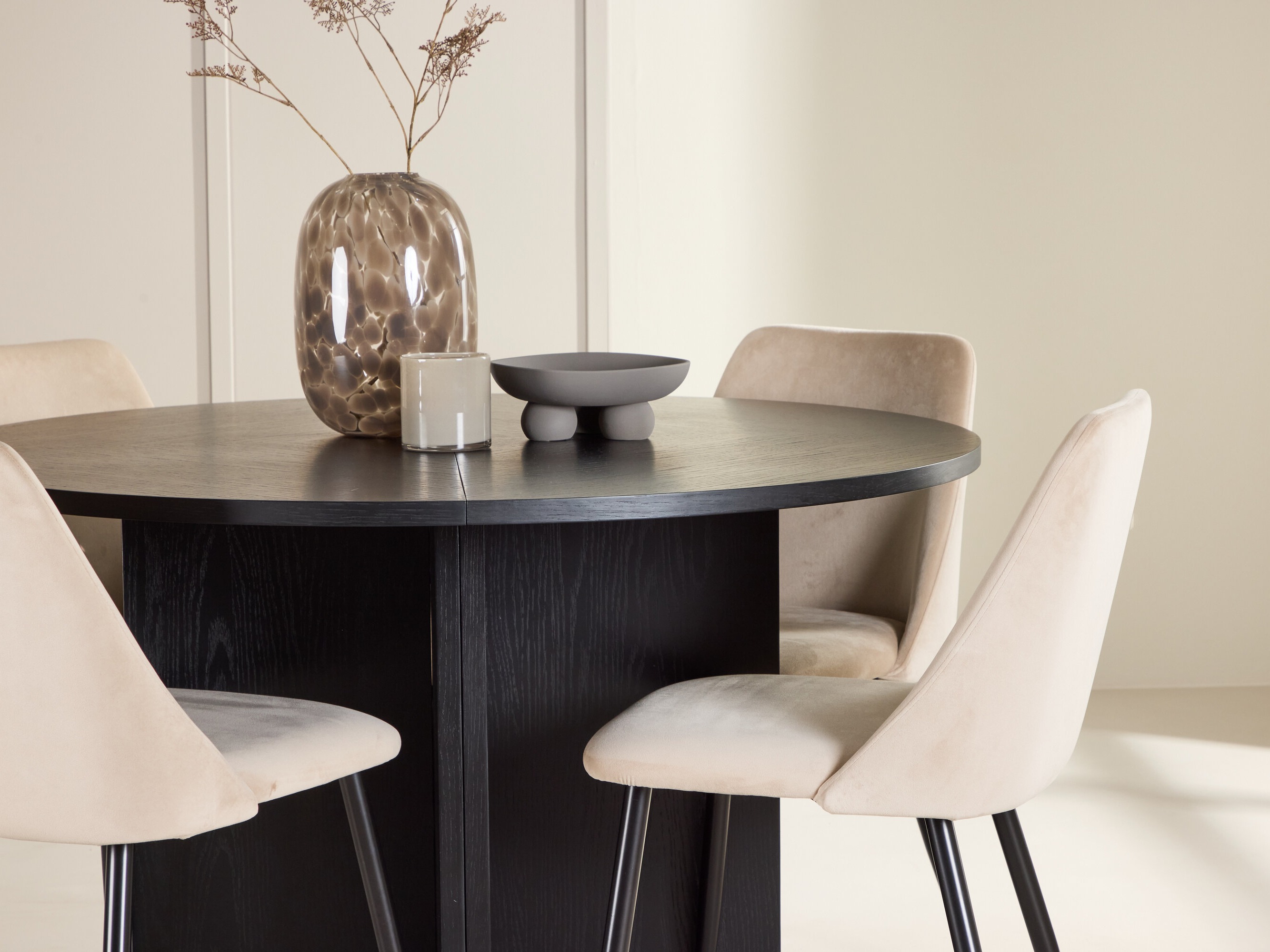 Borðstofusett Dallas 4991 (Svartur)