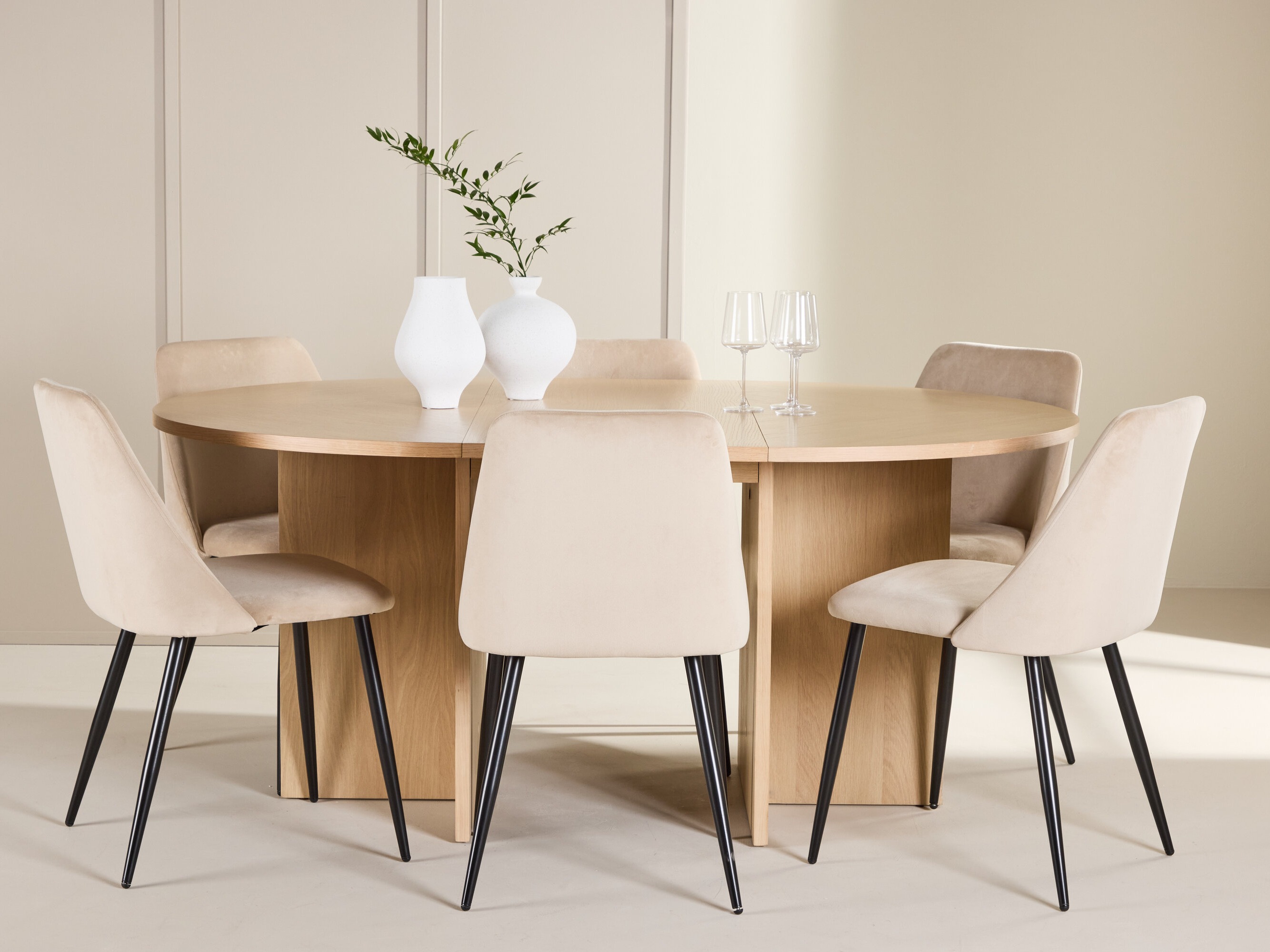 Borðstofusett Dallas 4992 (Eik)