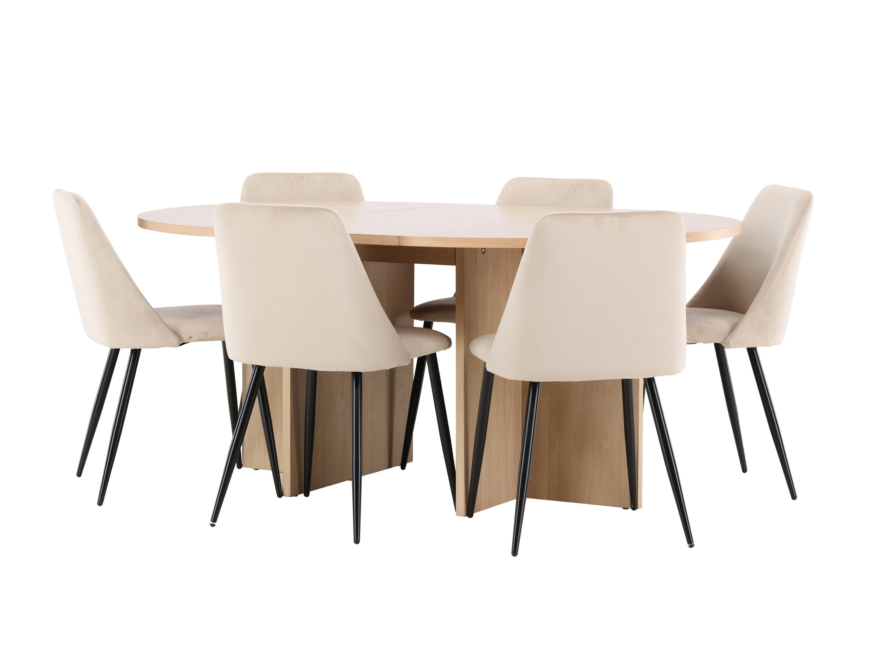 Borðstofusett Dallas 4992 (Eik)