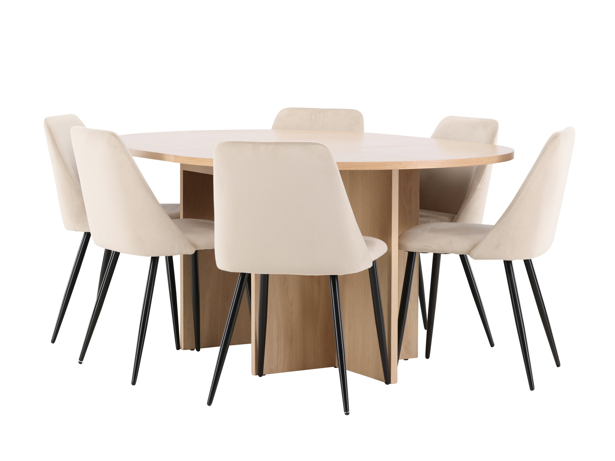 Borðstofusett Dallas 4992 (Eik)
