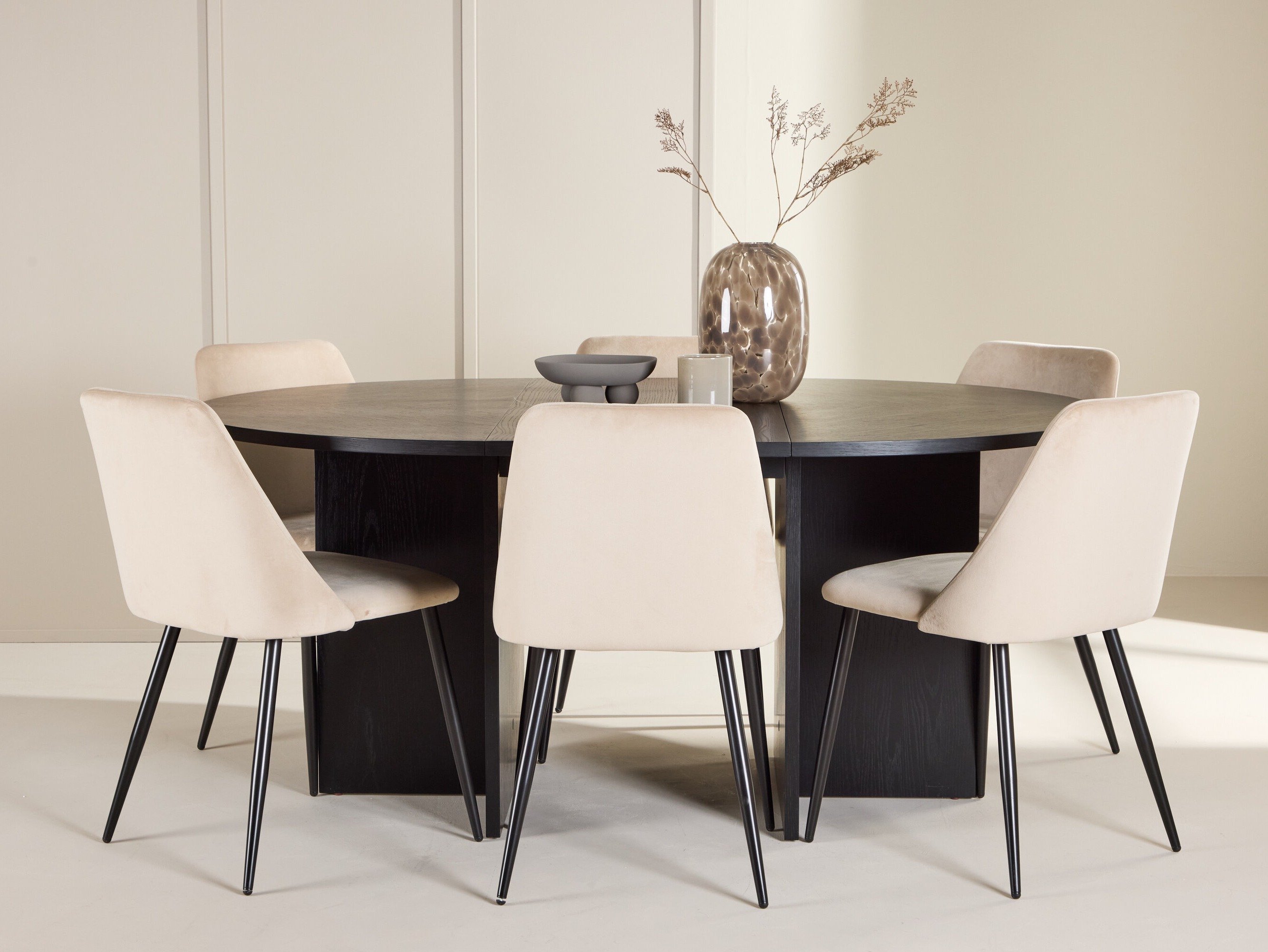 Borðstofusett Dallas 4992 (Svartur)