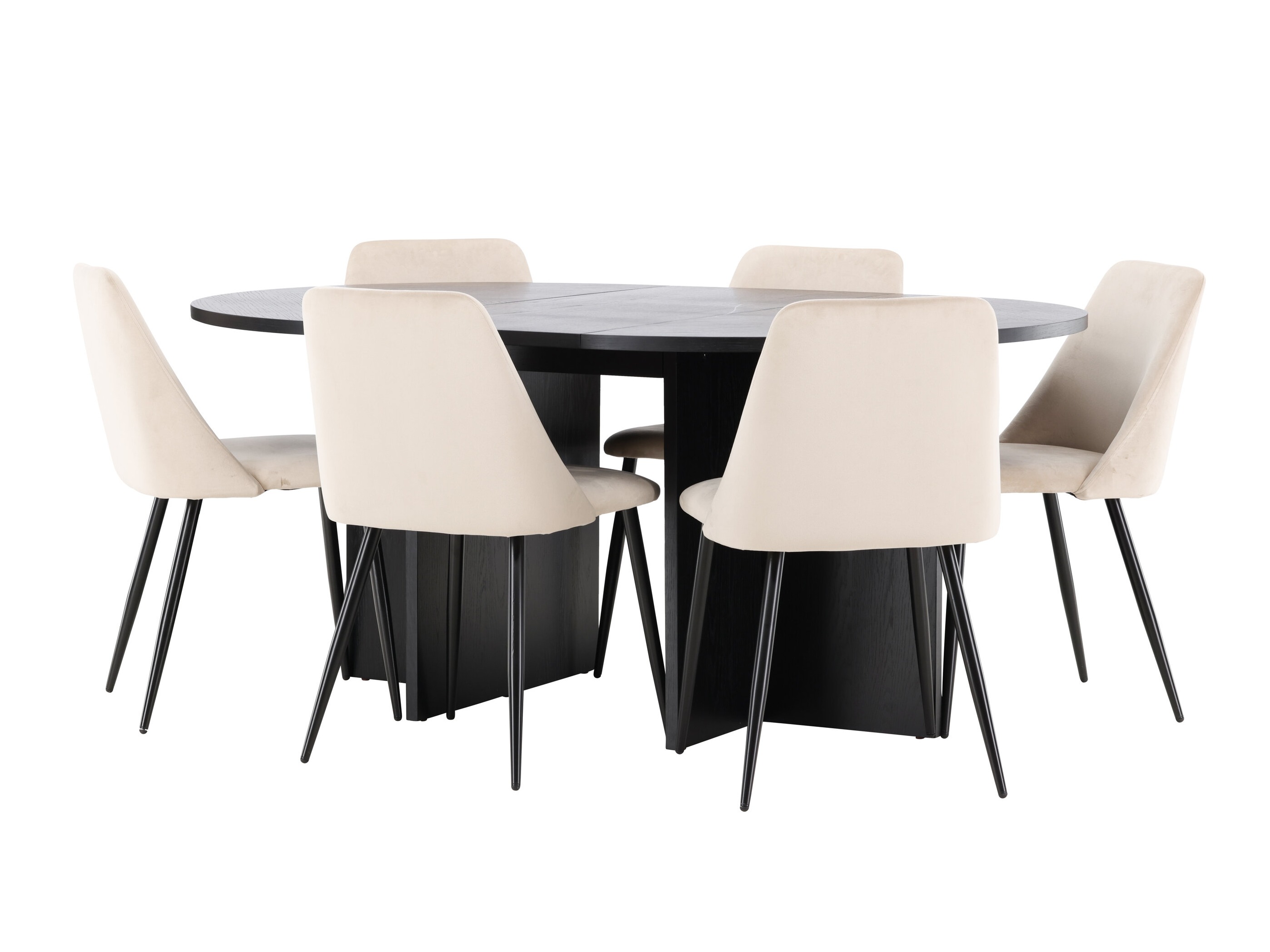 Borðstofusett Dallas 4992 (Svartur)