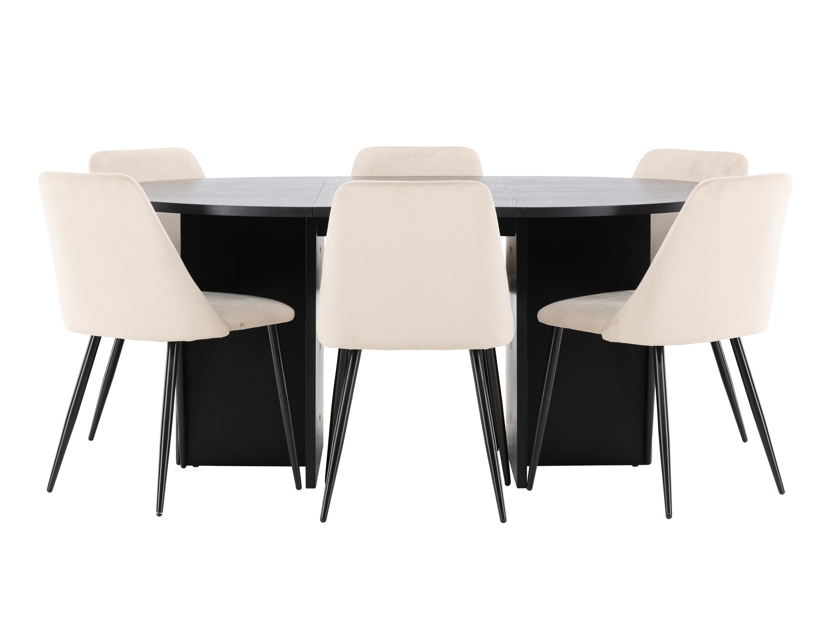 Borðstofusett Dallas 4992 (Svartur)