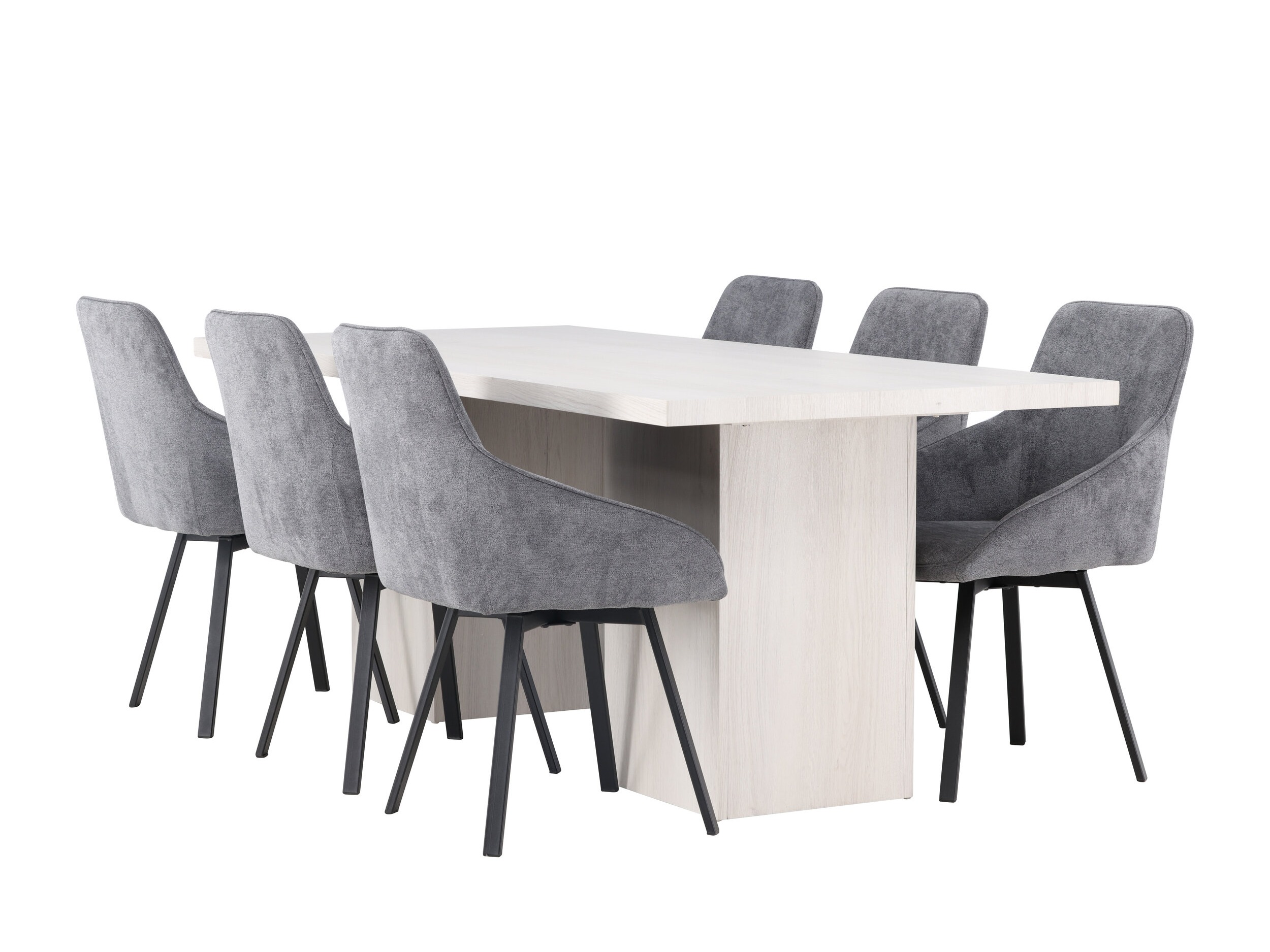 Borðstofusett Dallas 4996 (Grár)