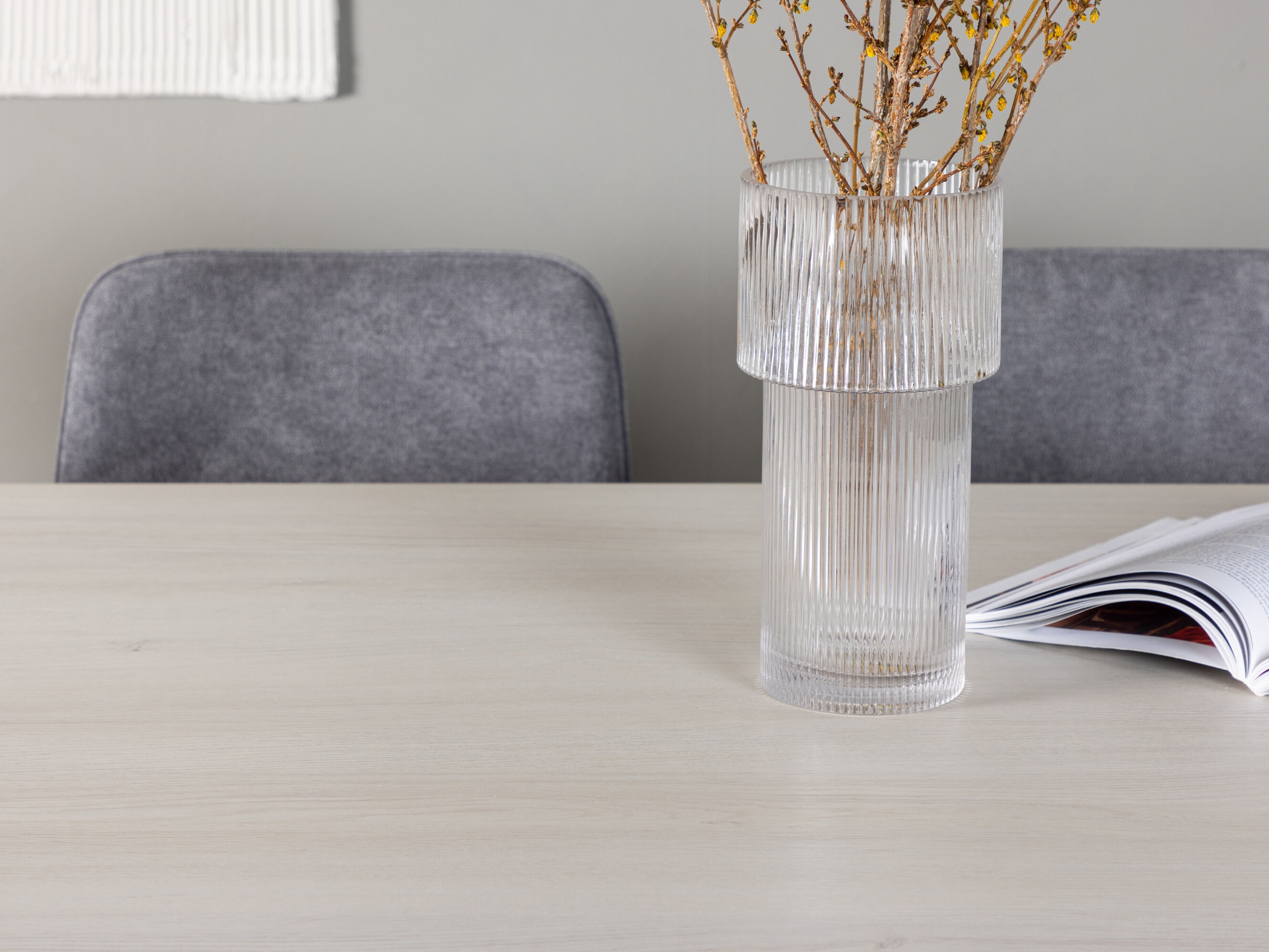 Borðstofusett Dallas 4996 (Grár)