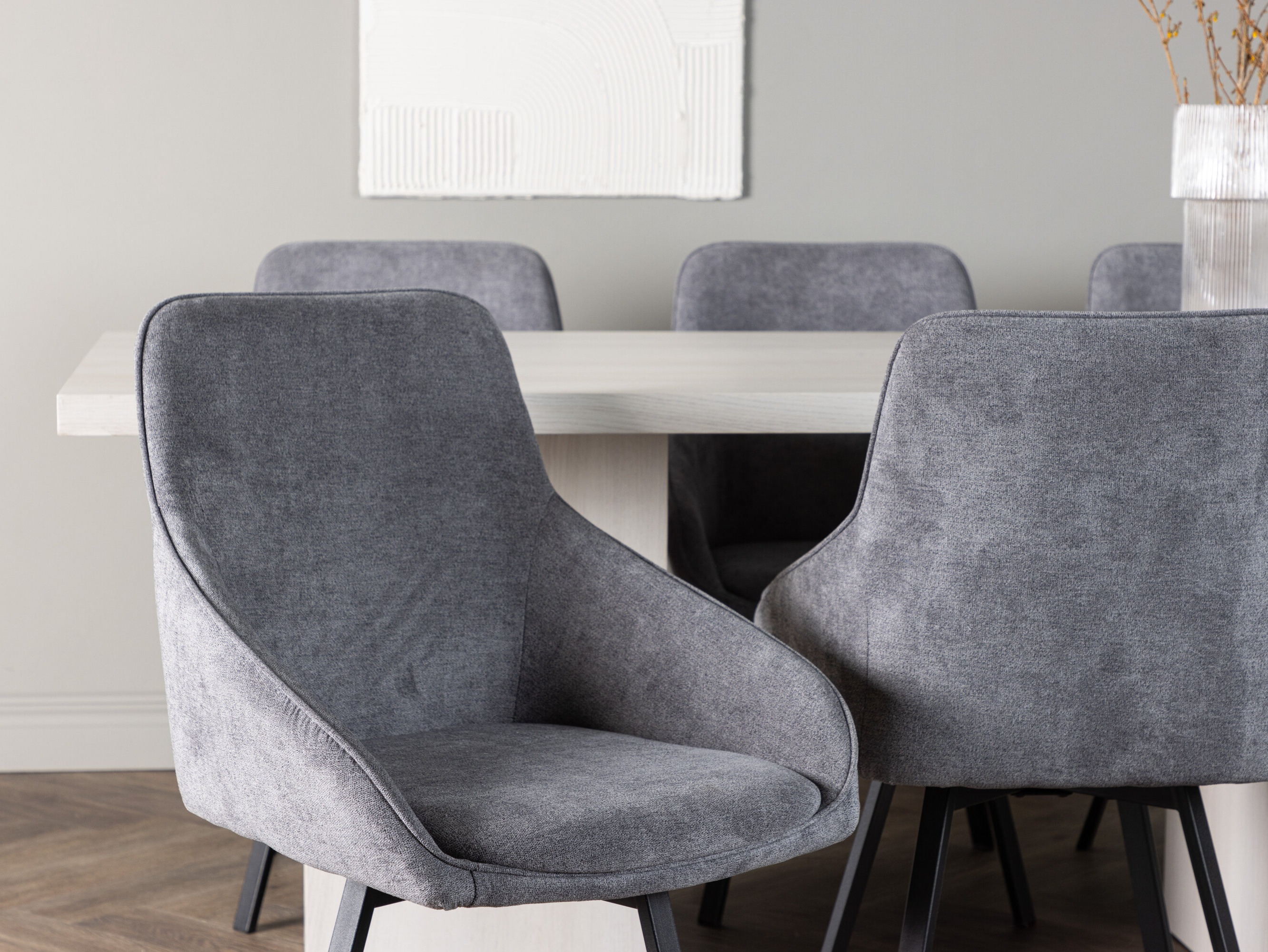 Borðstofusett Dallas 4996 (Grár)