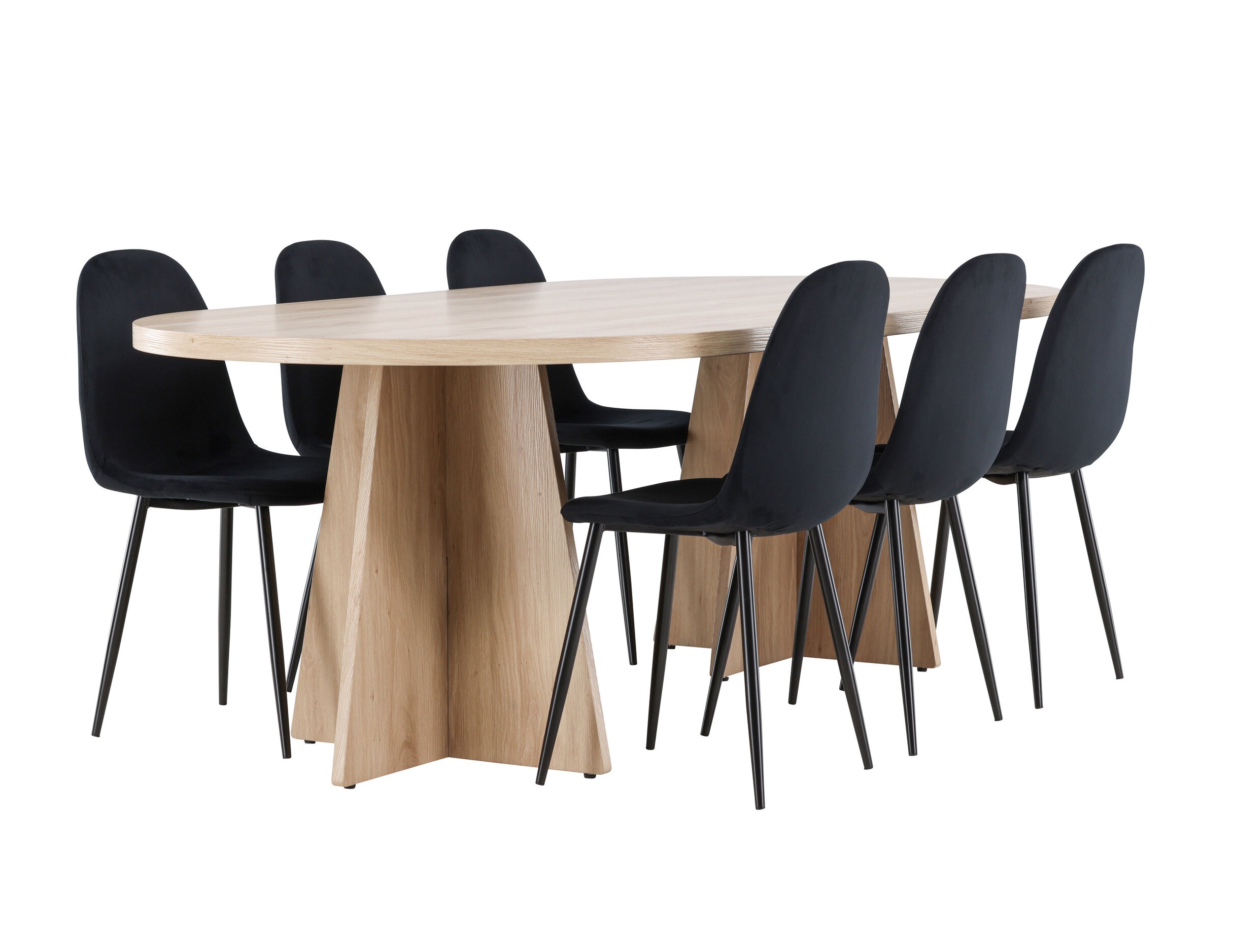 Borðstofusett Dallas 4998 (Svartur)
