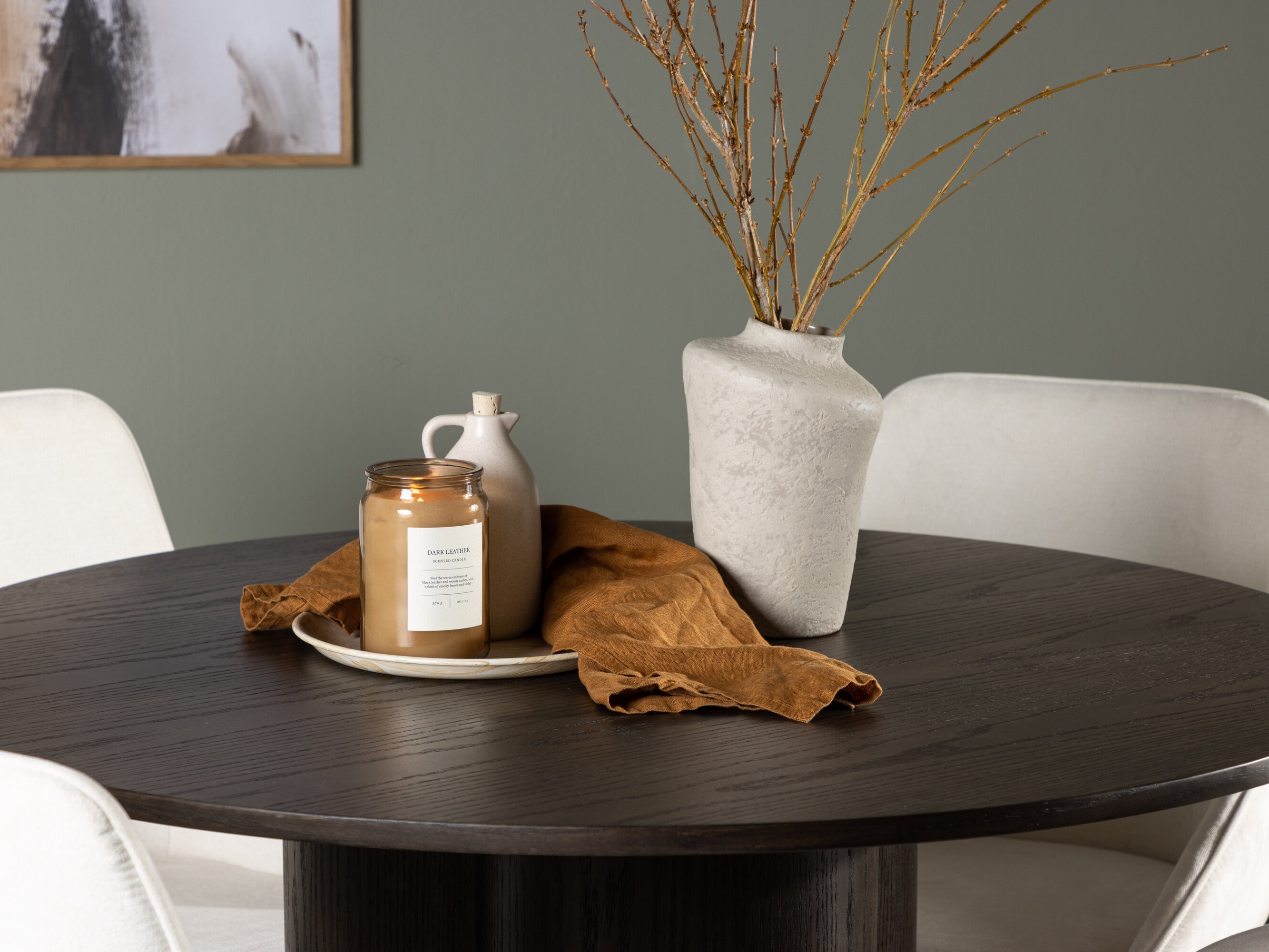 Borðstofusett Dallas 5008 (Dökk hneta)