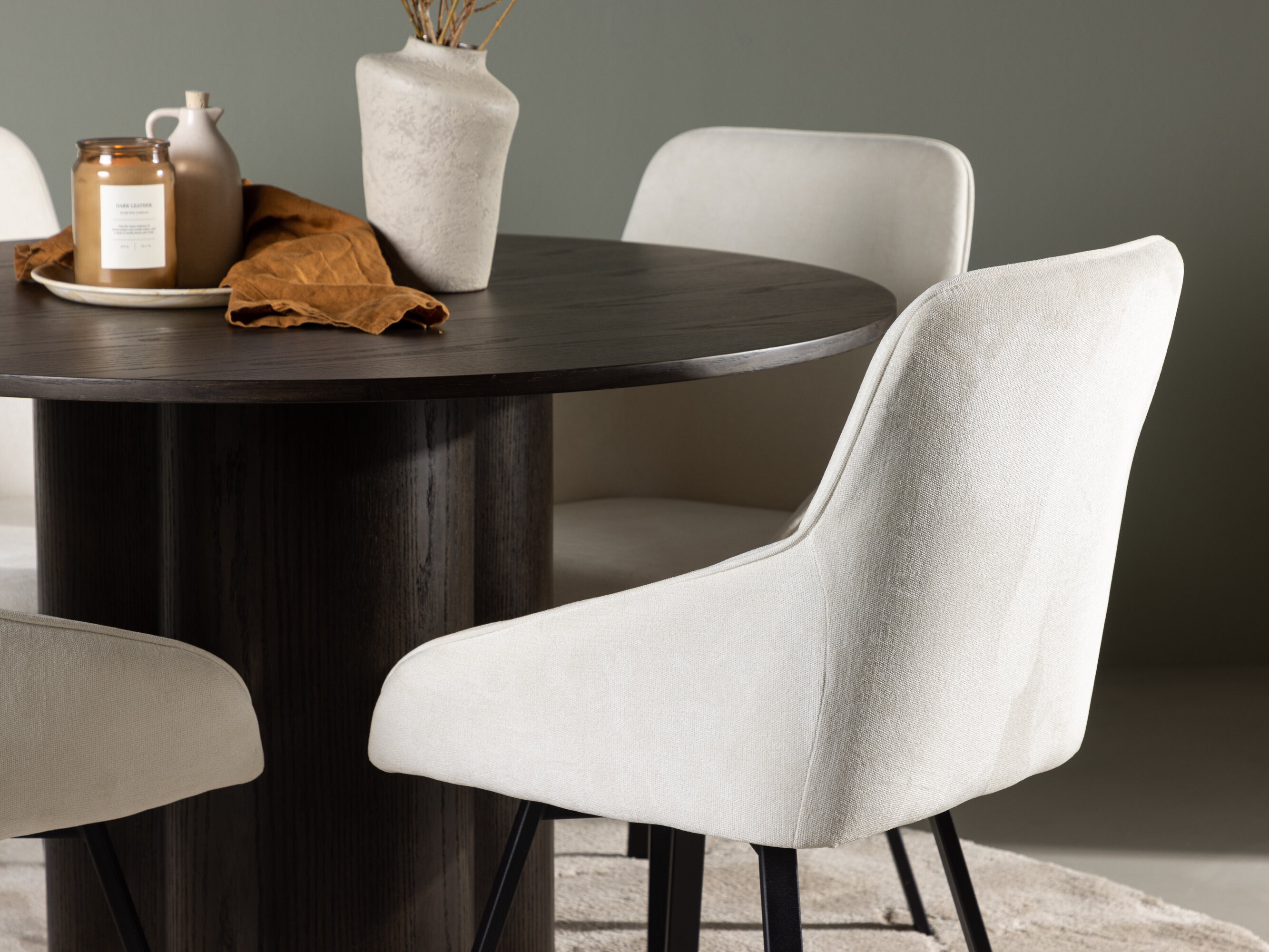 Borðstofusett Dallas 5008 (Dökk hneta)