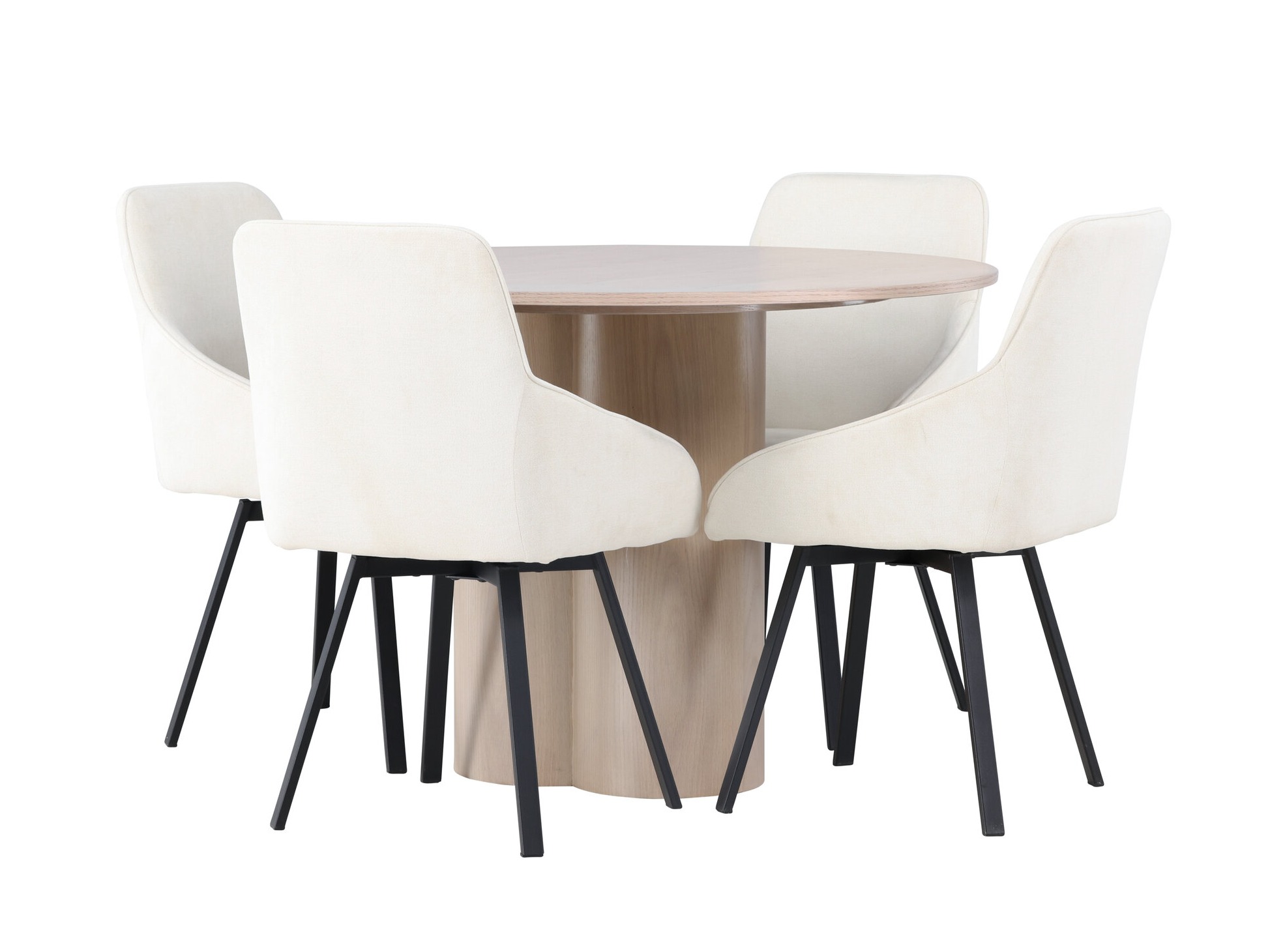 Borðstofusett Dallas 5008 (Ljós viður)