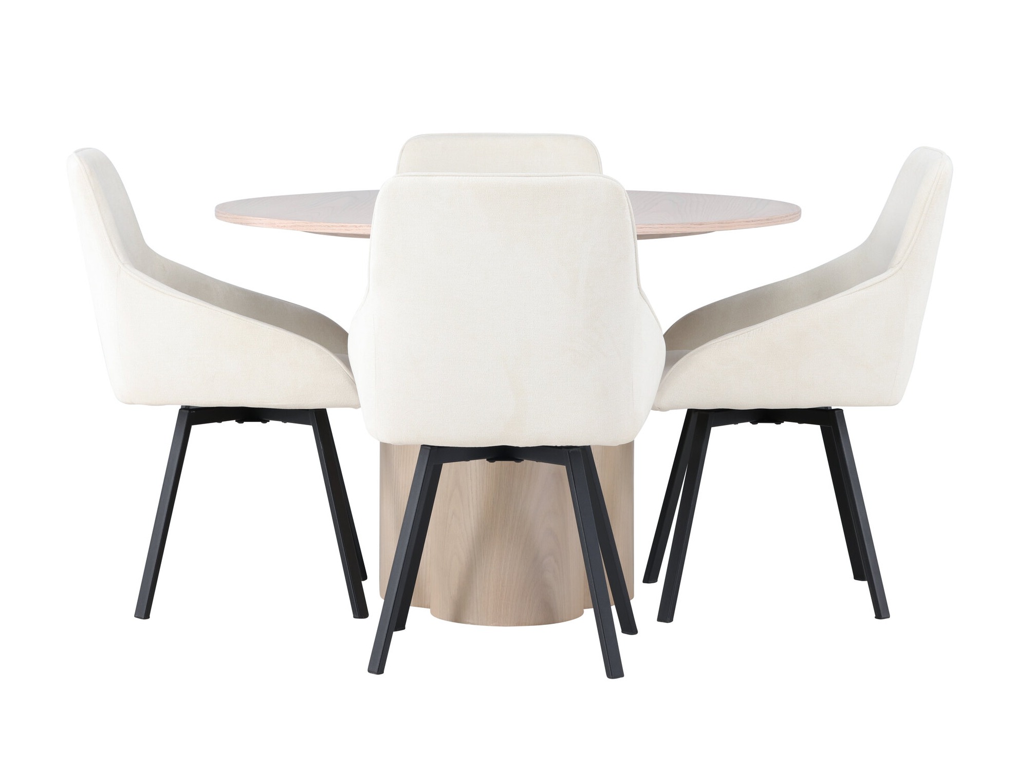 Borðstofusett Dallas 5008 (Ljós viður)