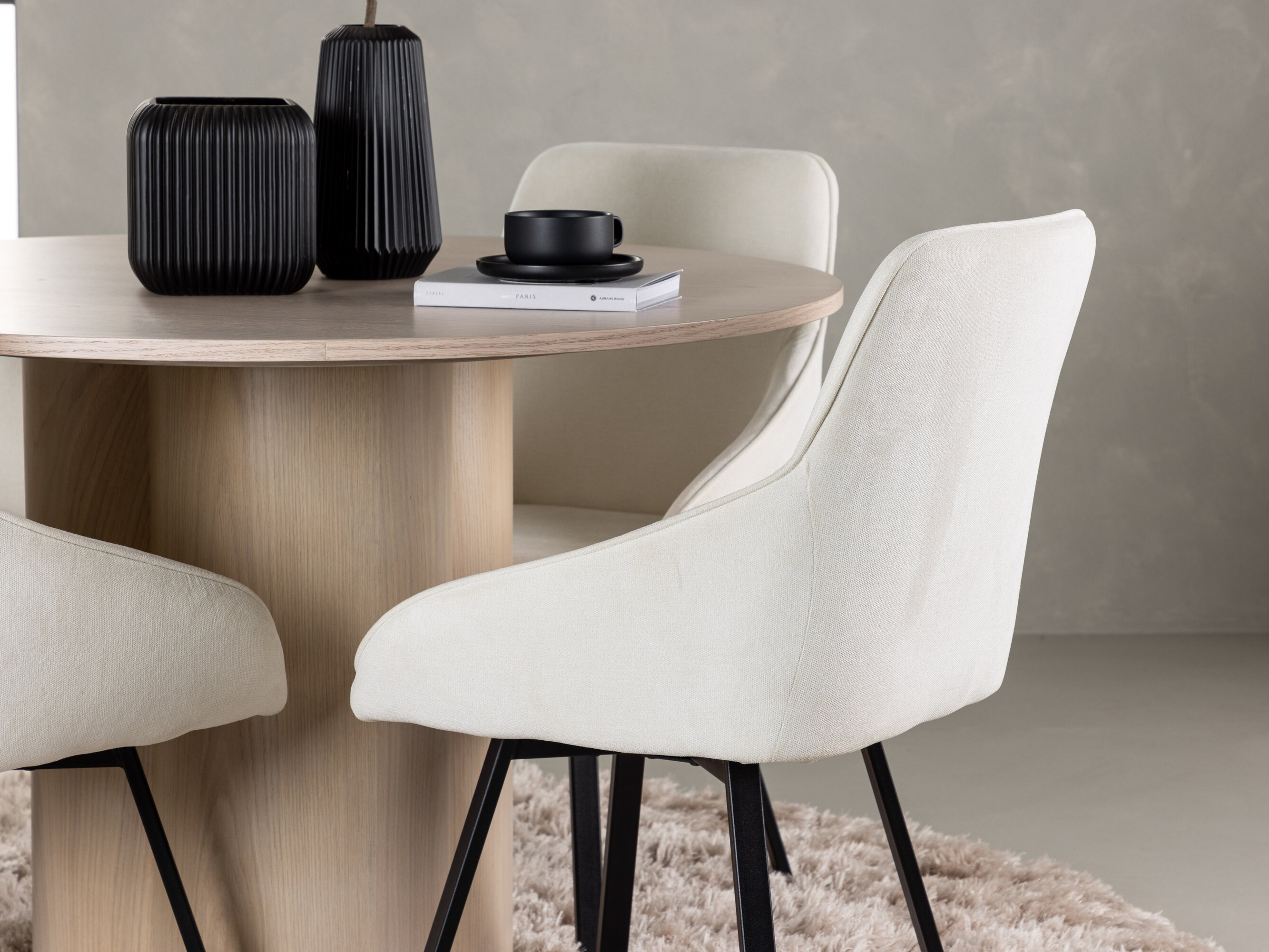 Borðstofusett Dallas 5008 (Ljós viður)