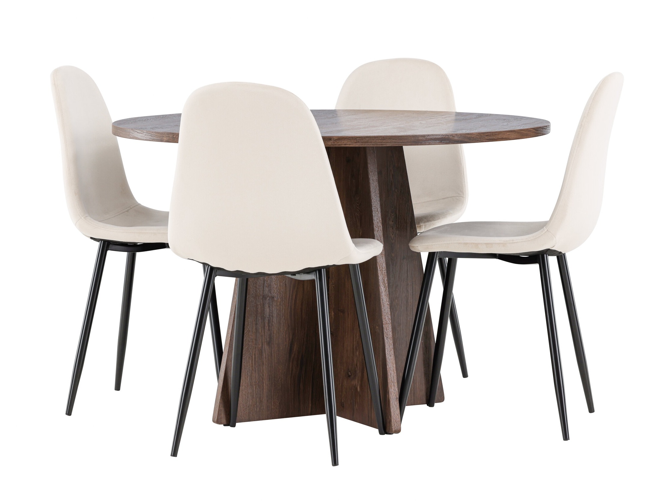 Borðstofusett Dallas 5009 (Beige)