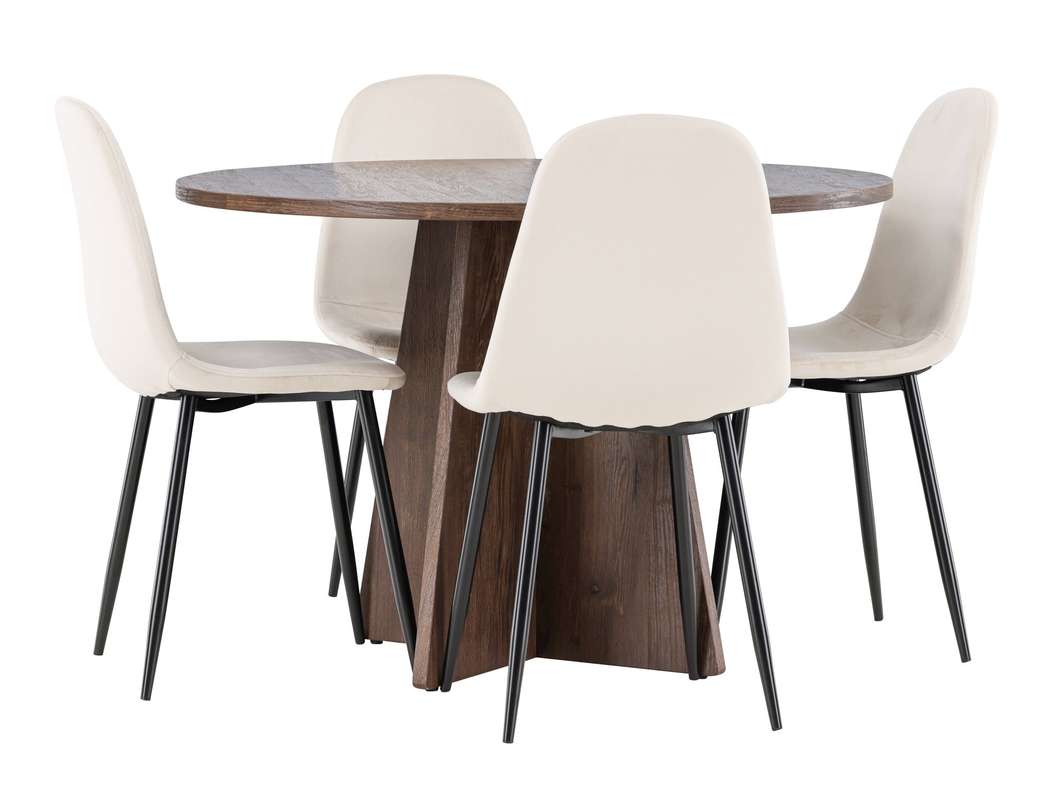 Borðstofusett Dallas 5009 (Beige)