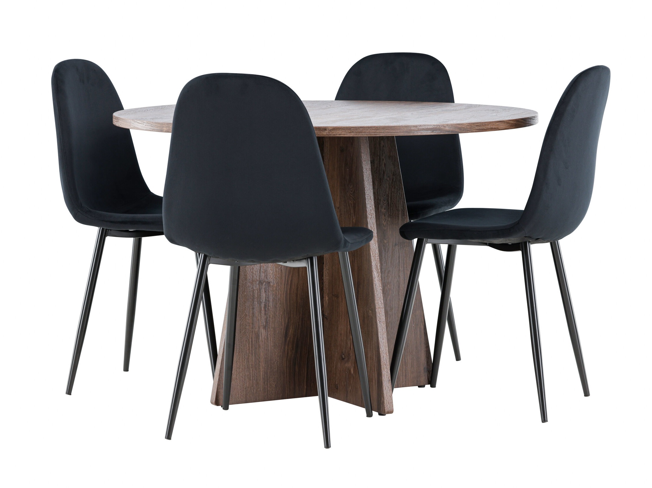 Borðstofusett Dallas 5009 (Svartur)