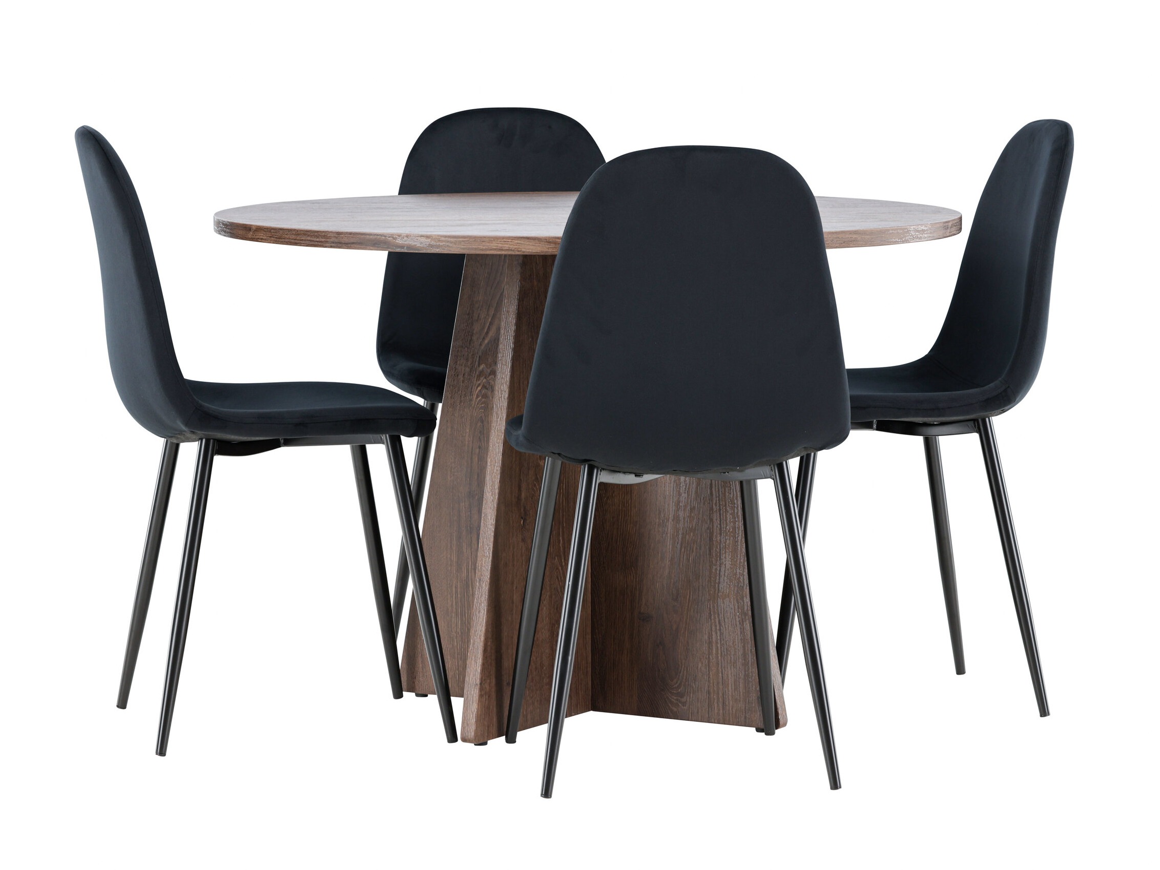 Borðstofusett Dallas 5009 (Svartur)