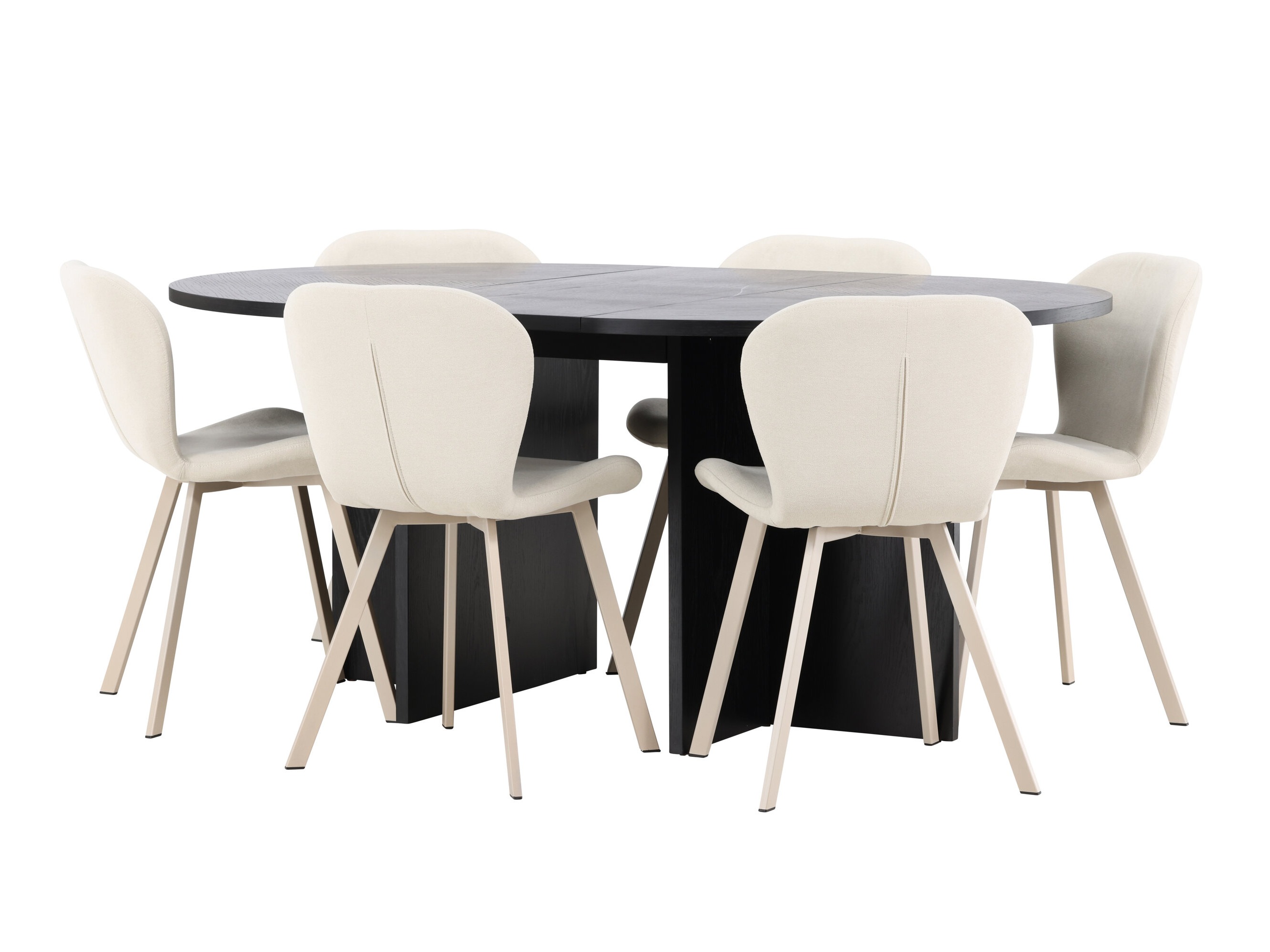 Borðstofusett Dallas 5010 (Svartur)