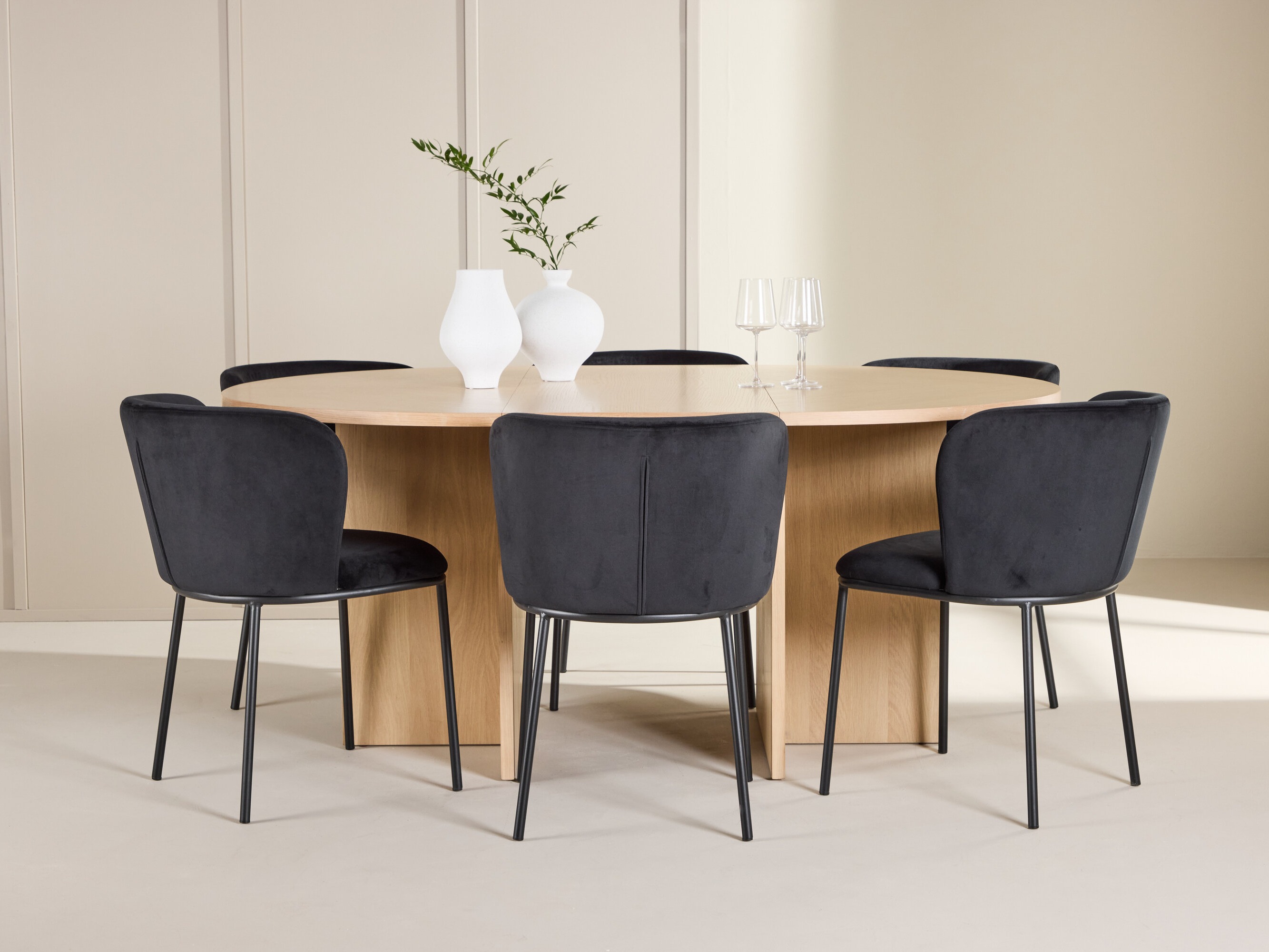 Borðstofusett Dallas 5013 (Eik)