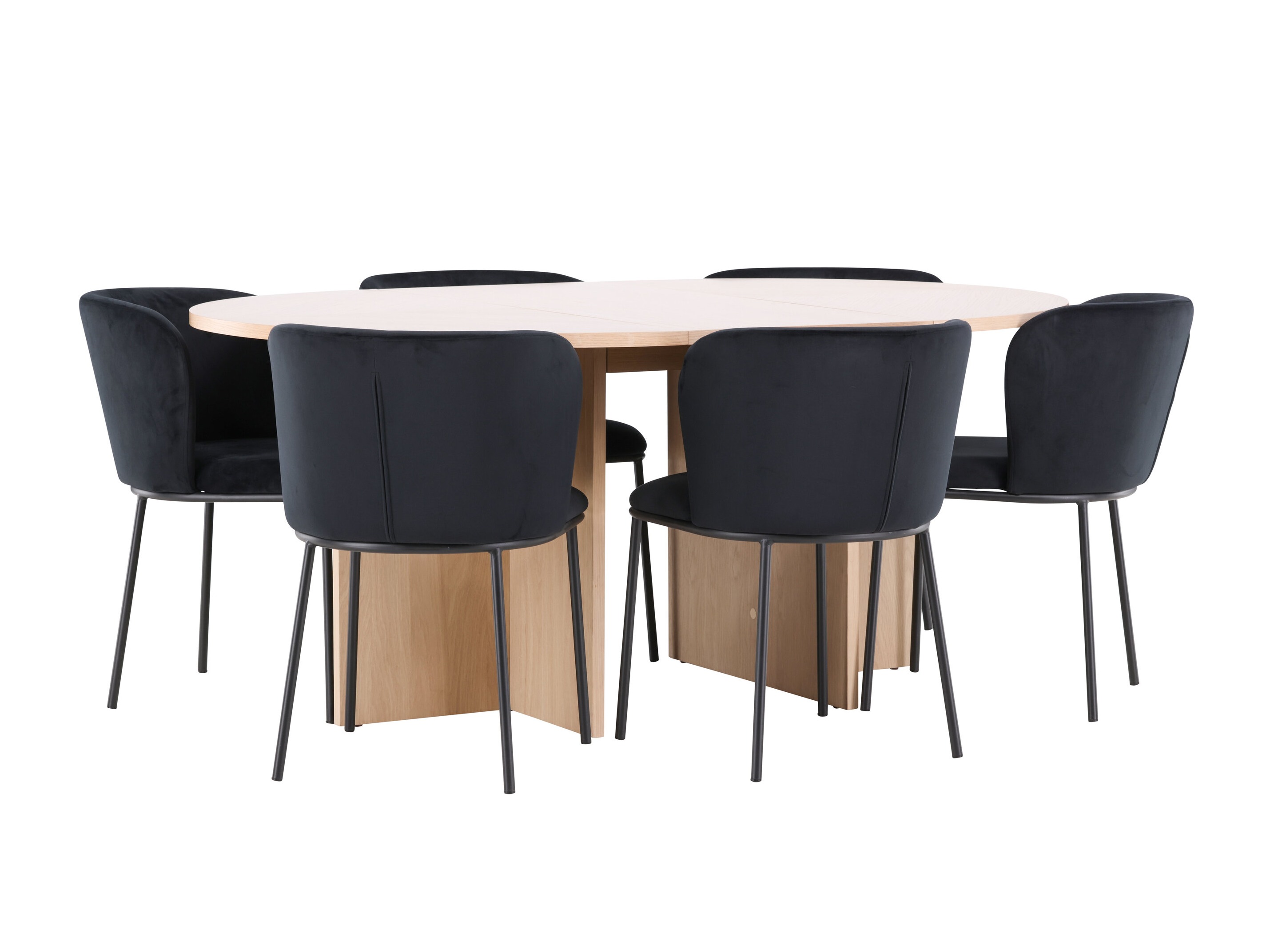 Borðstofusett Dallas 5013 (Eik)