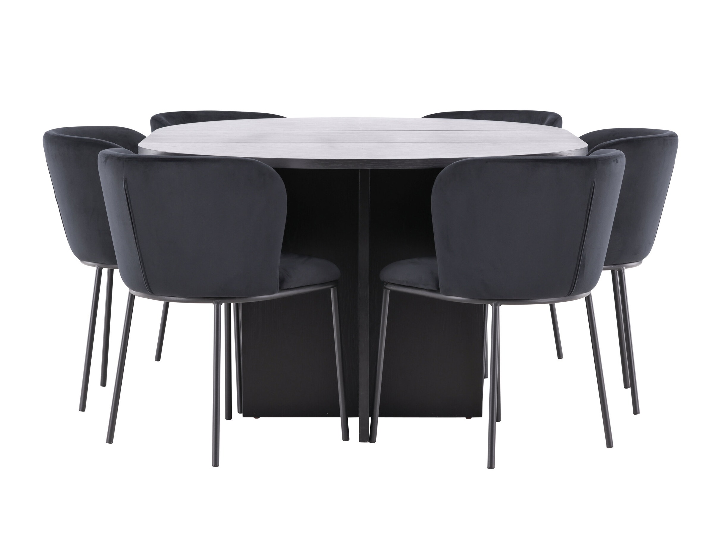 Borðstofusett Dallas 5013 (Svartur)