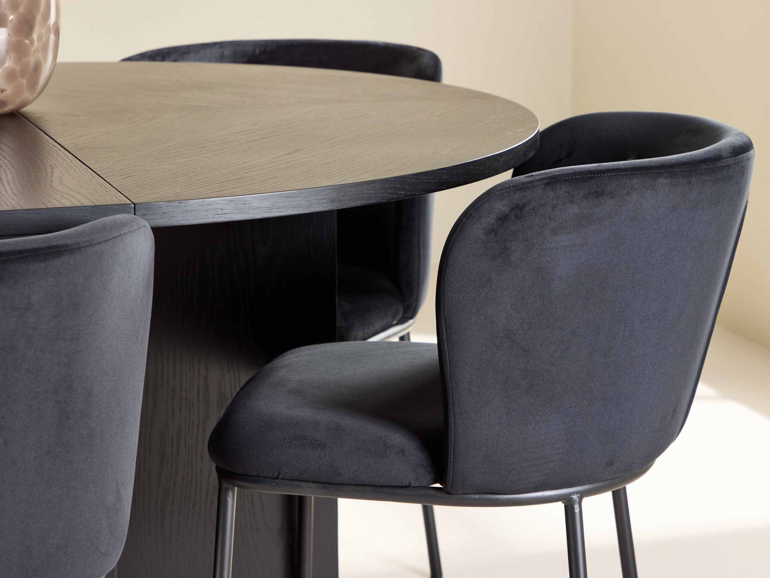 Borðstofusett Dallas 5013 (Svartur)