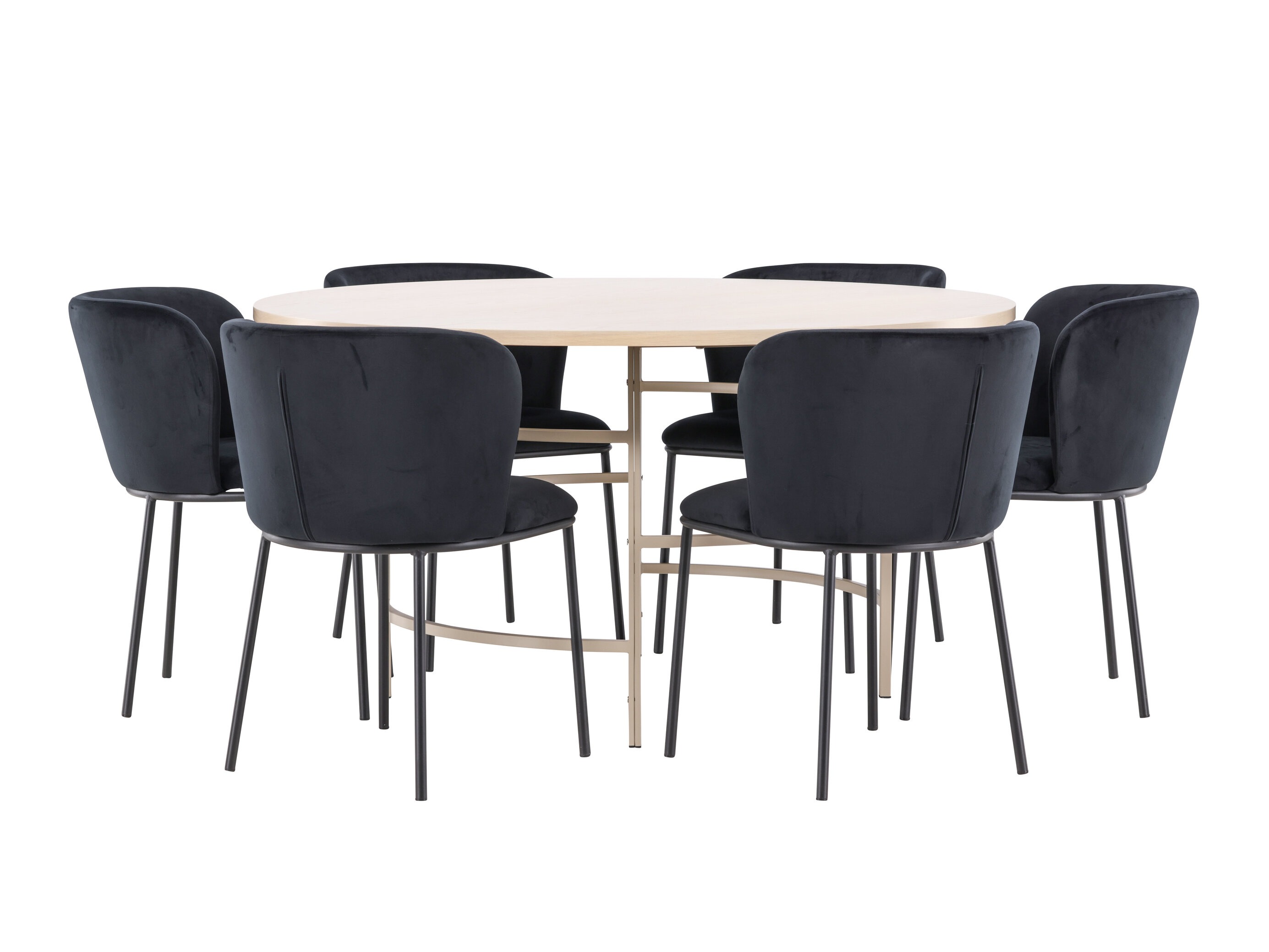 Borðstofusett Dallas 5015 (Ljósbrúnn)