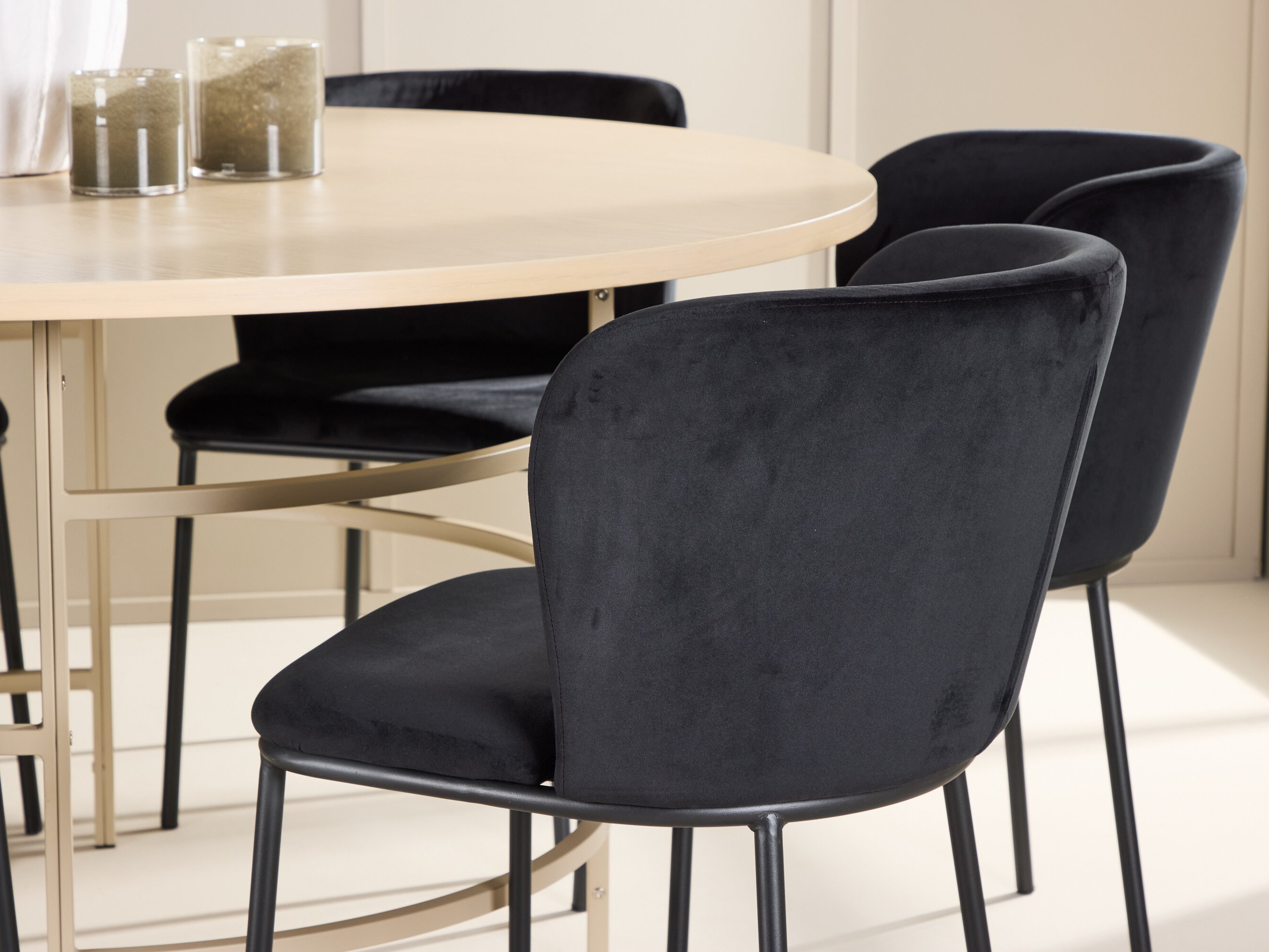 Borðstofusett Dallas 5015 (Ljósbrúnn)
