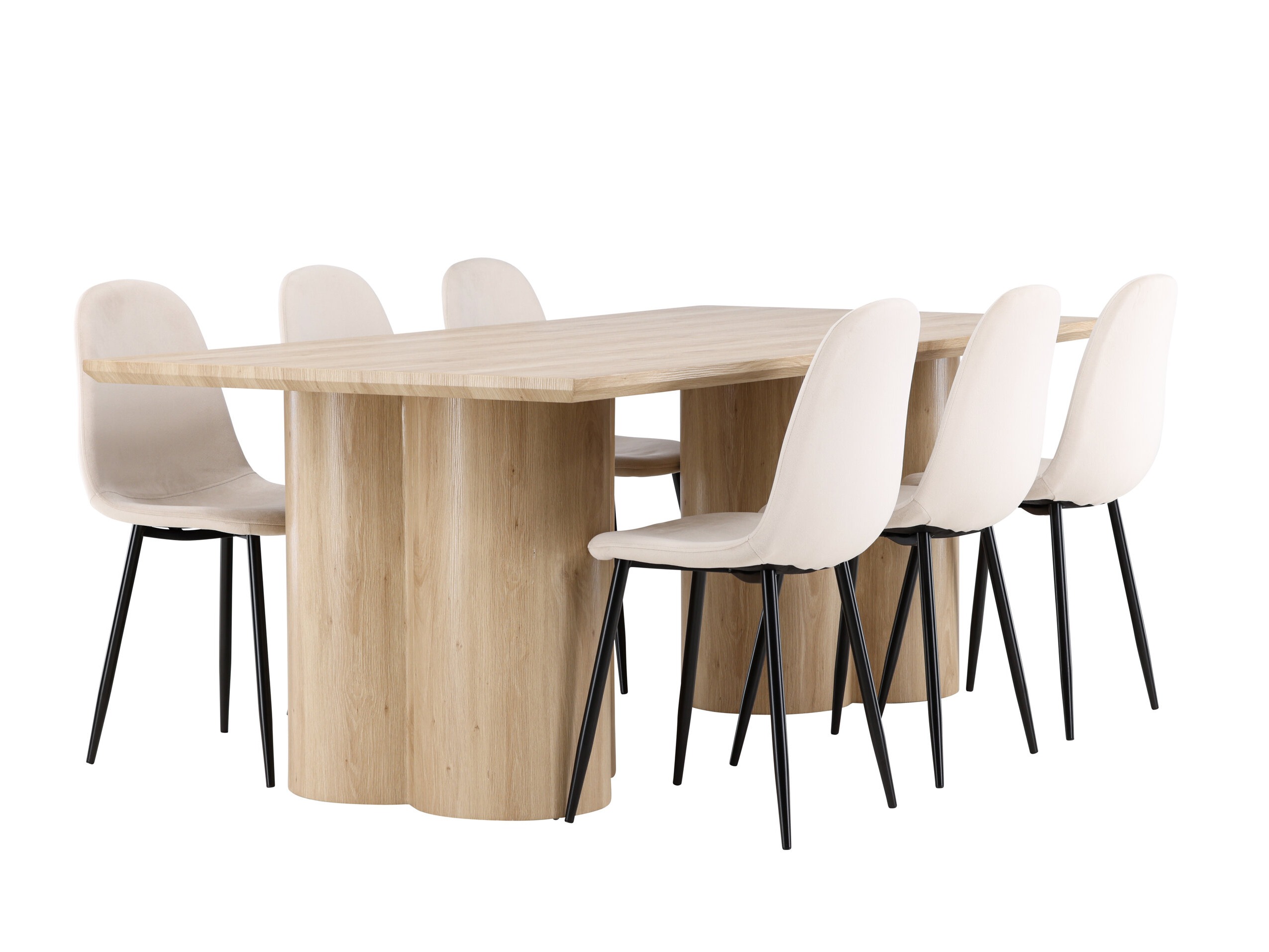 Borðstofusett Dallas 5018 (Beige)
