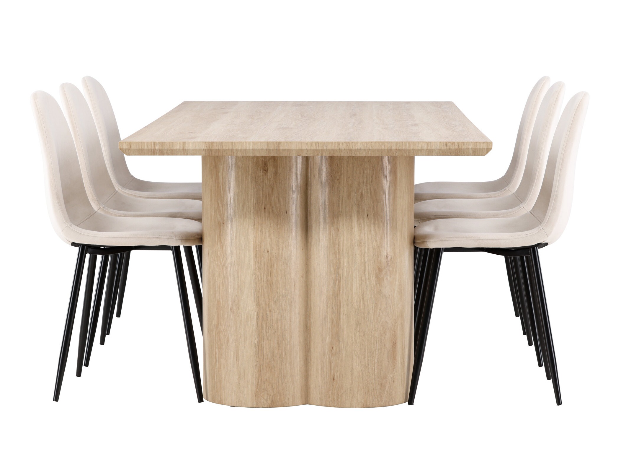 Borðstofusett Dallas 5018 (Beige)